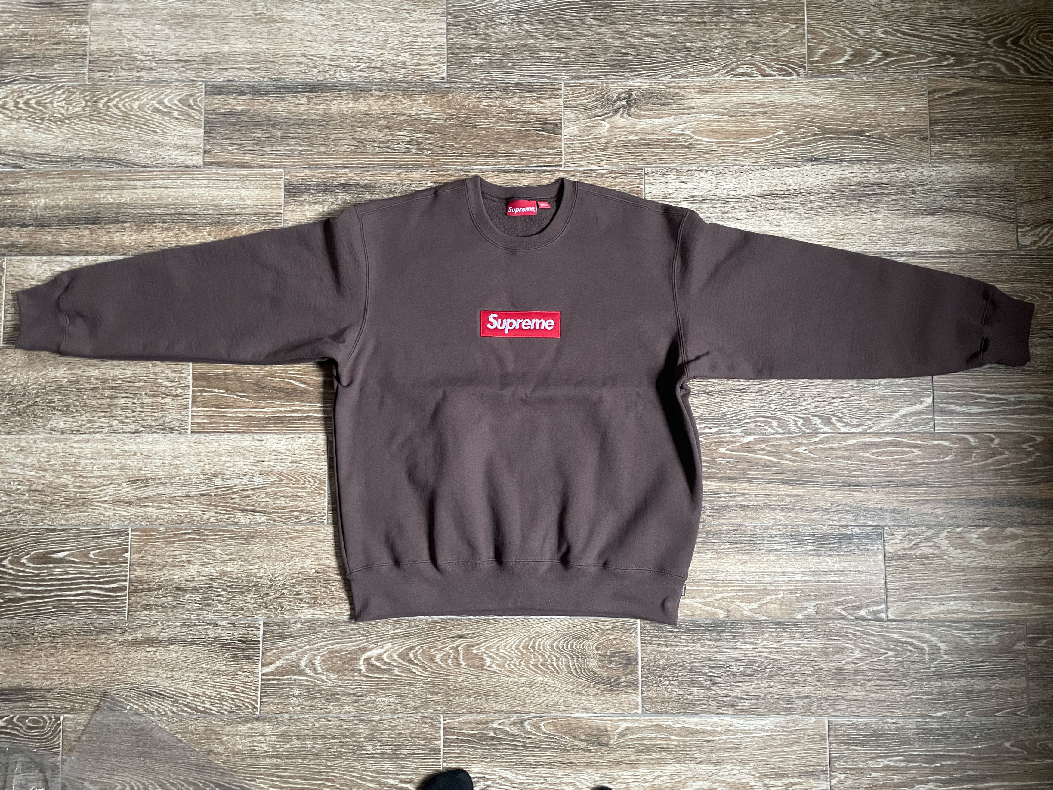 Supreme Supreme Box Logo Crewneck Sweatshirt Brown Large L NEW BOGO Grailed