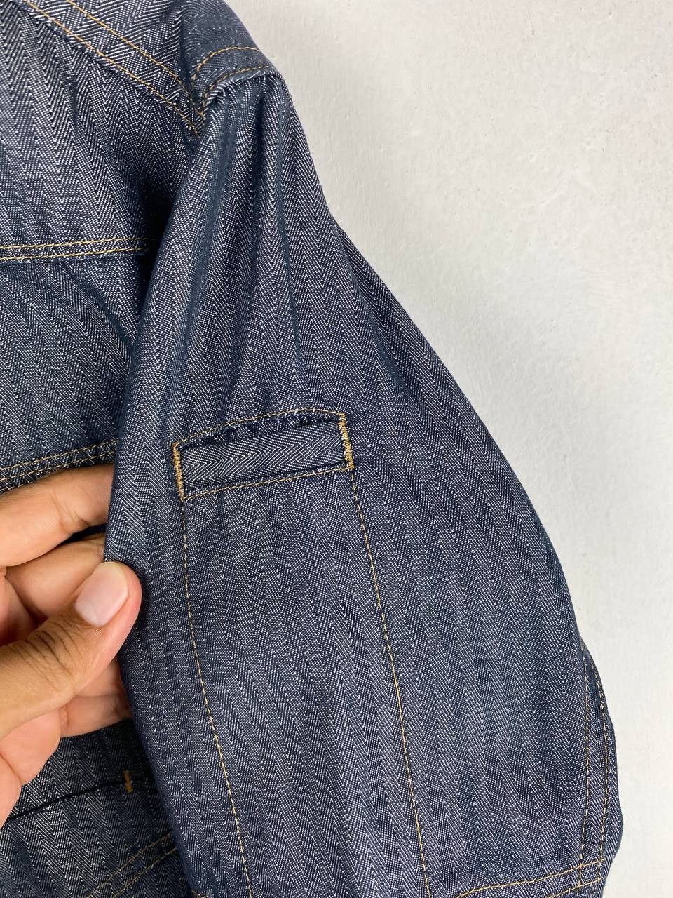 Japanese Brand burtle japanese brands work jacket herringbone denim Size US L / EU 52-54 / 3 - 9 Thumbnail