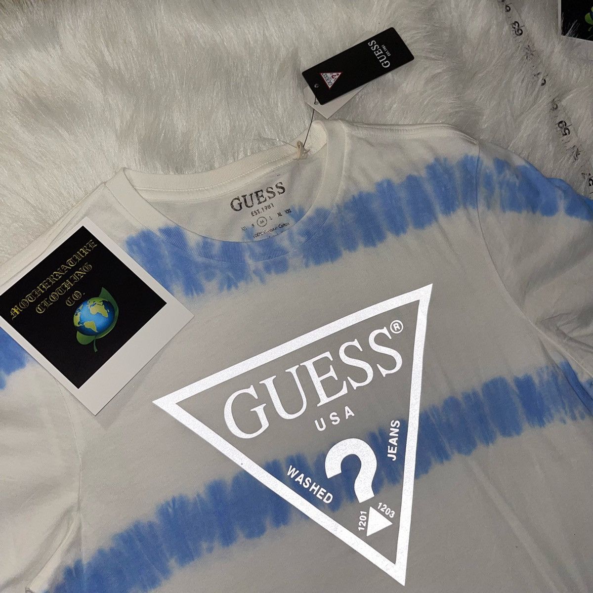Guess HERITAGE GUESS “SKY BLUE” 3M TIE DYE LOGO TEE Size US L / EU 52-54 / 3 - 2 Thumbnail