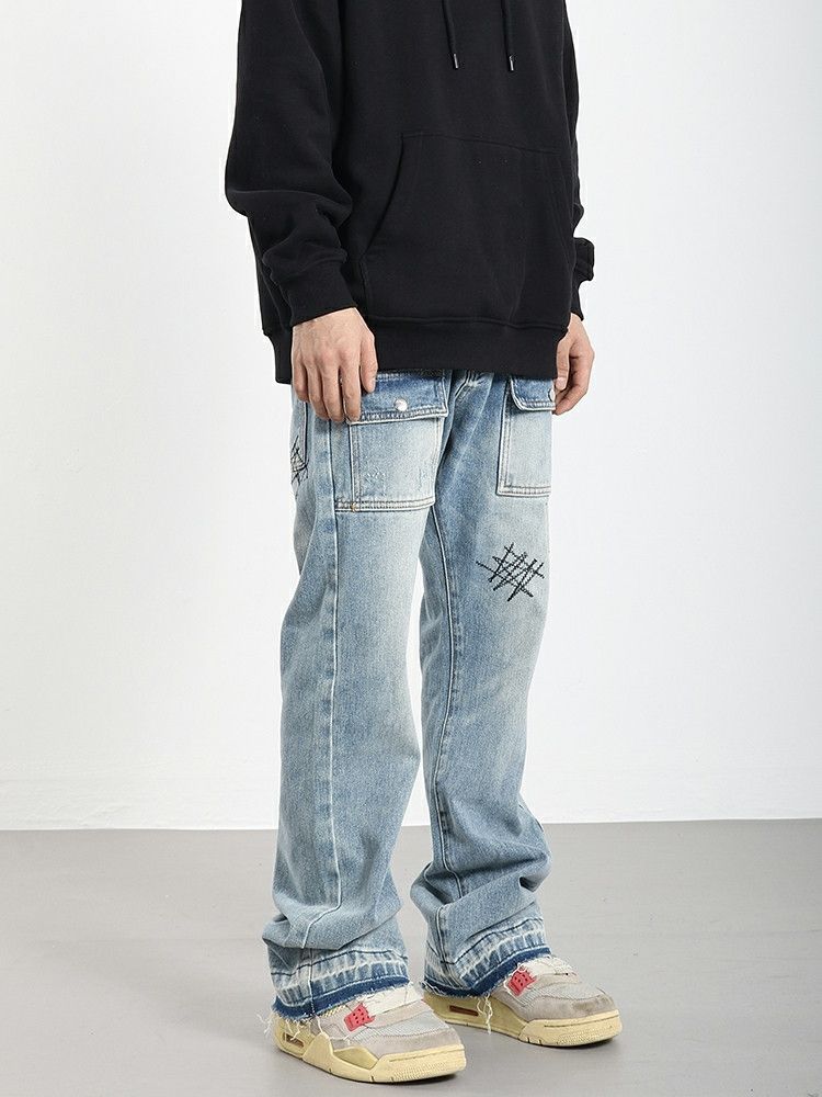 carpenter flared fade pants