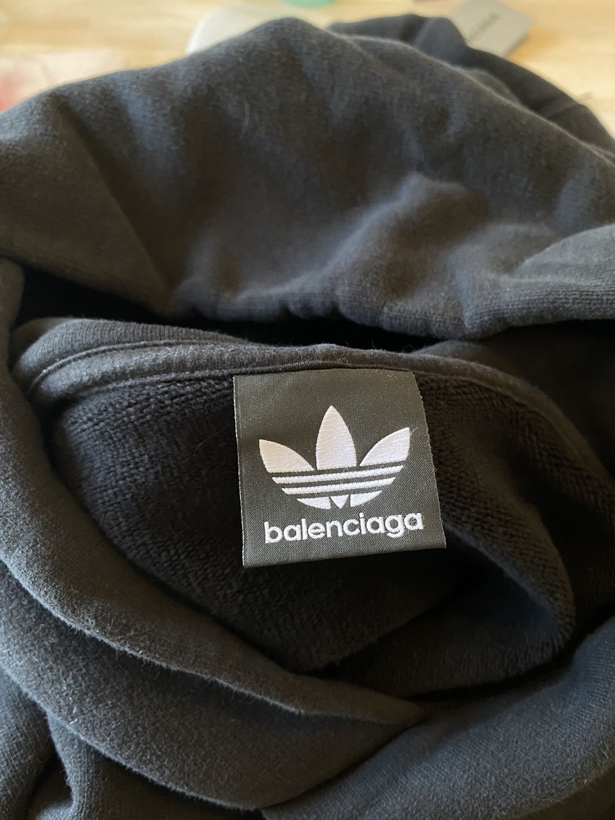 Adidas × Balenciaga 2022 Balenciaga Adidas Large Fit hoodie Black Runway Size US M / EU 48-50 / 2 - 7 Thumbnail