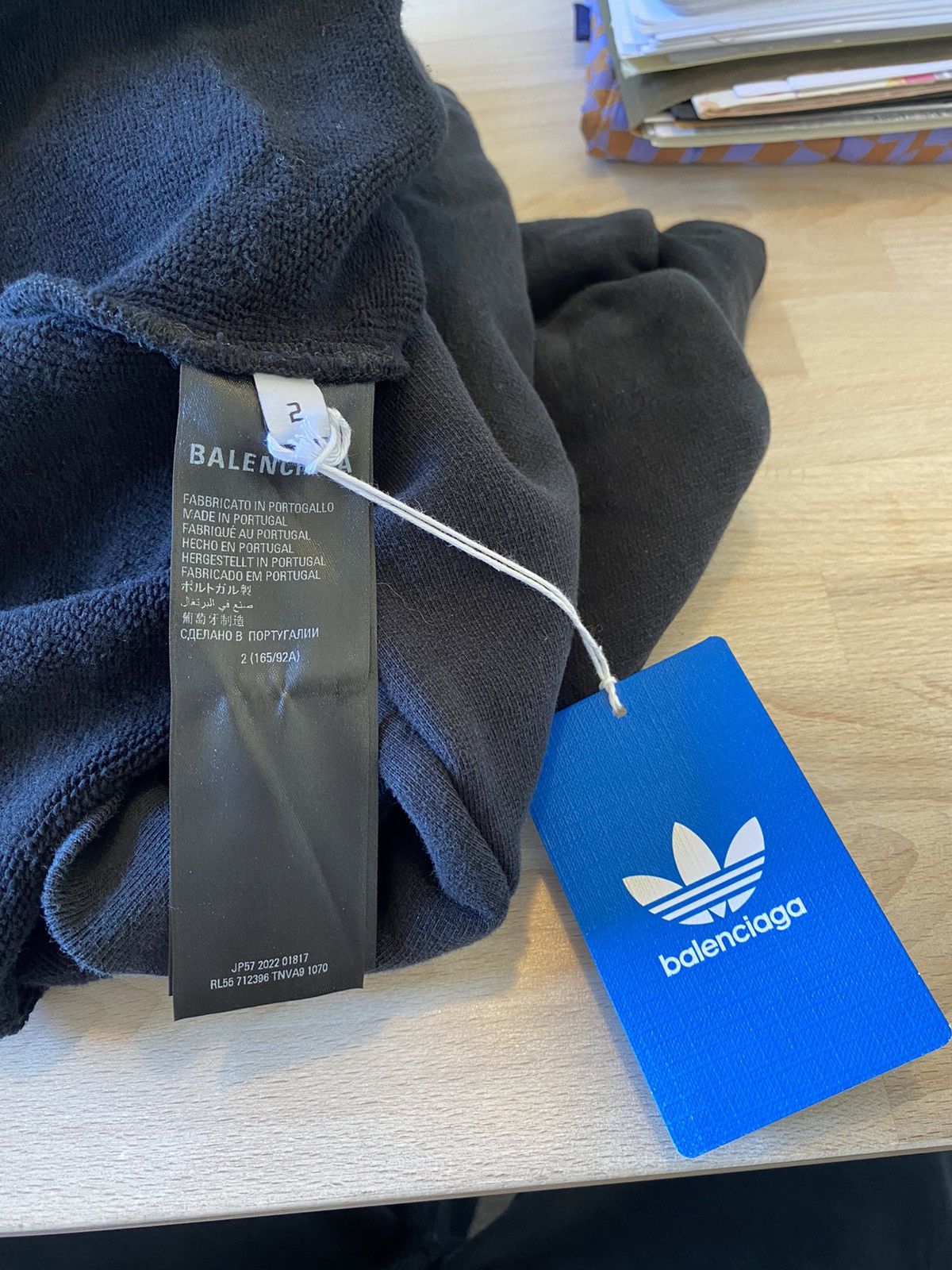 Adidas × Balenciaga 2022 Balenciaga Adidas Large Fit hoodie Black Runway Size US M / EU 48-50 / 2 - 5 Thumbnail