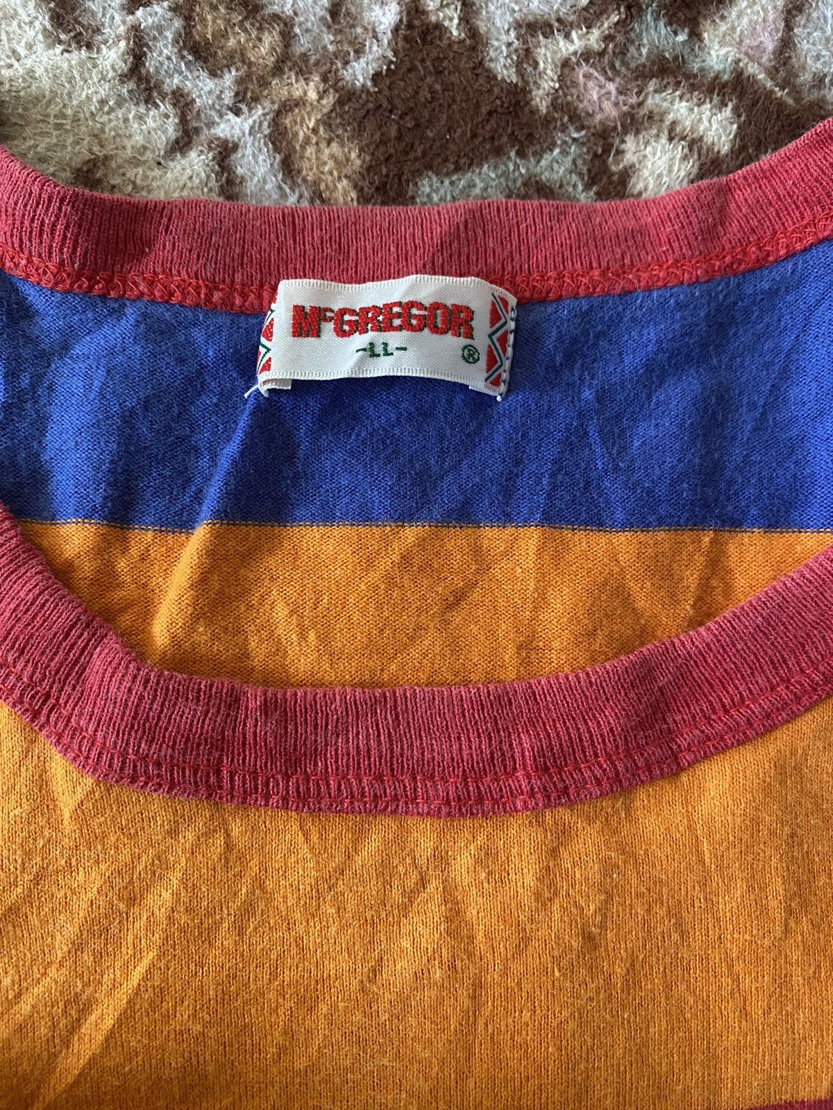 McGregor Vtg Mcgregor Striped Multicolor Design Tshirt Size US L / EU 52-54 / 3 - 4 Thumbnail
