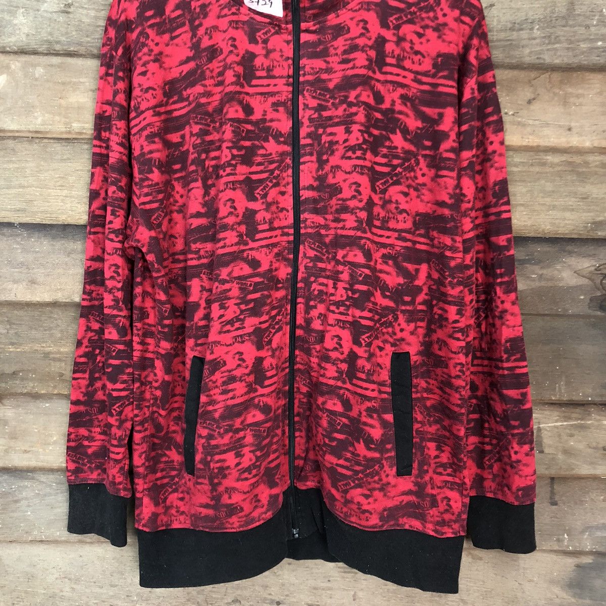 Japanese Brand Pract Red Full Print Hoodies sweater #3729 Size US XXL / EU 58 / 5 - 8 Thumbnail