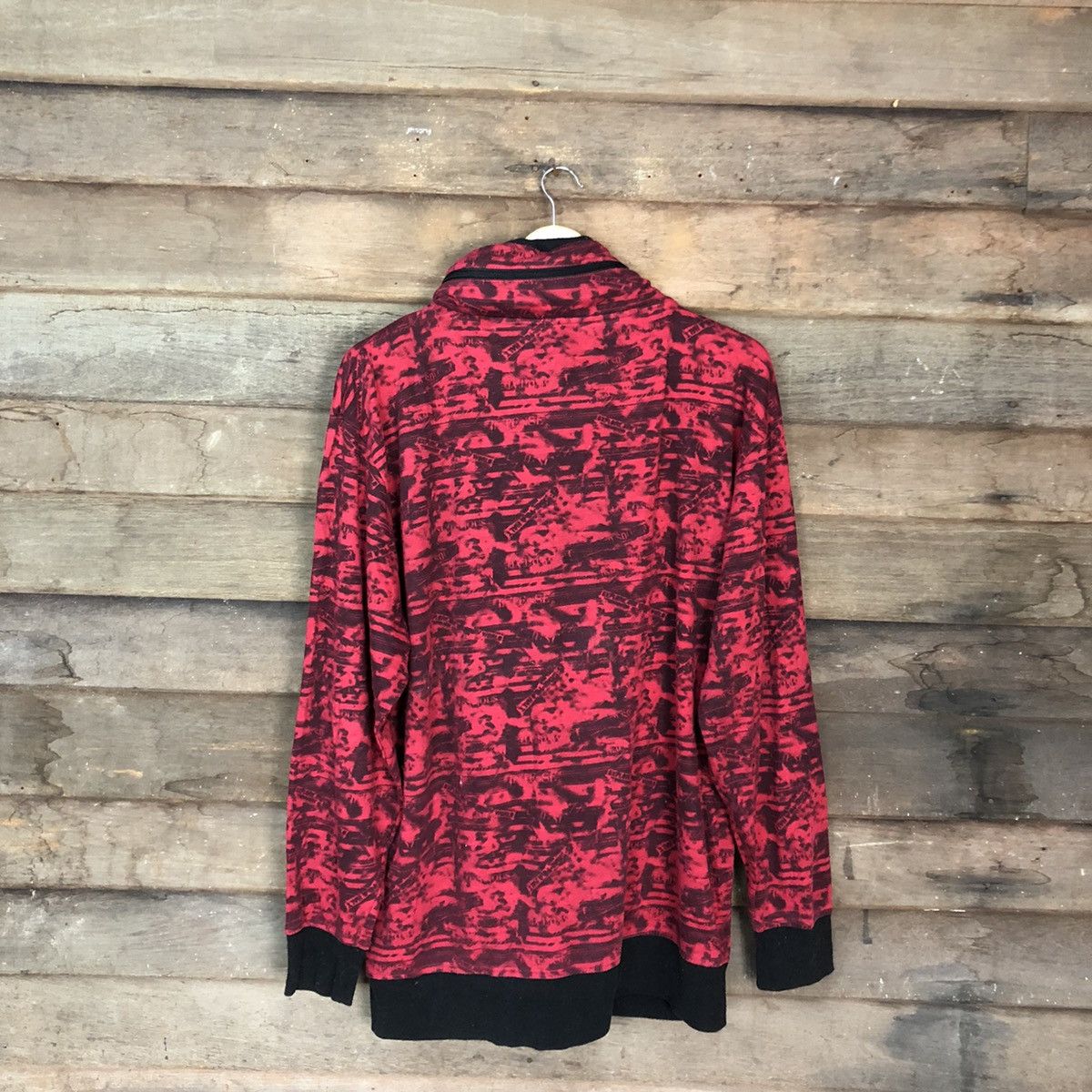 Japanese Brand Pract Red Full Print Hoodies sweater #3729 Size US XXL / EU 58 / 5 - 12 Thumbnail