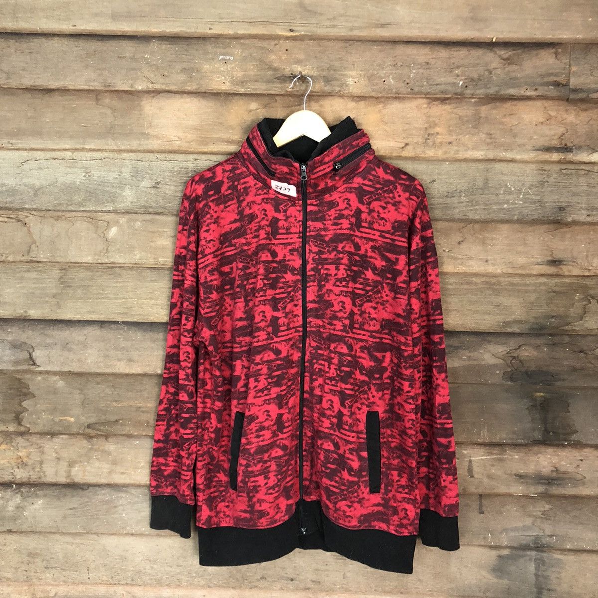 Japanese Brand Pract Red Full Print Hoodies sweater #3729 Size US XXL / EU 58 / 5 - 1 Thumbnail