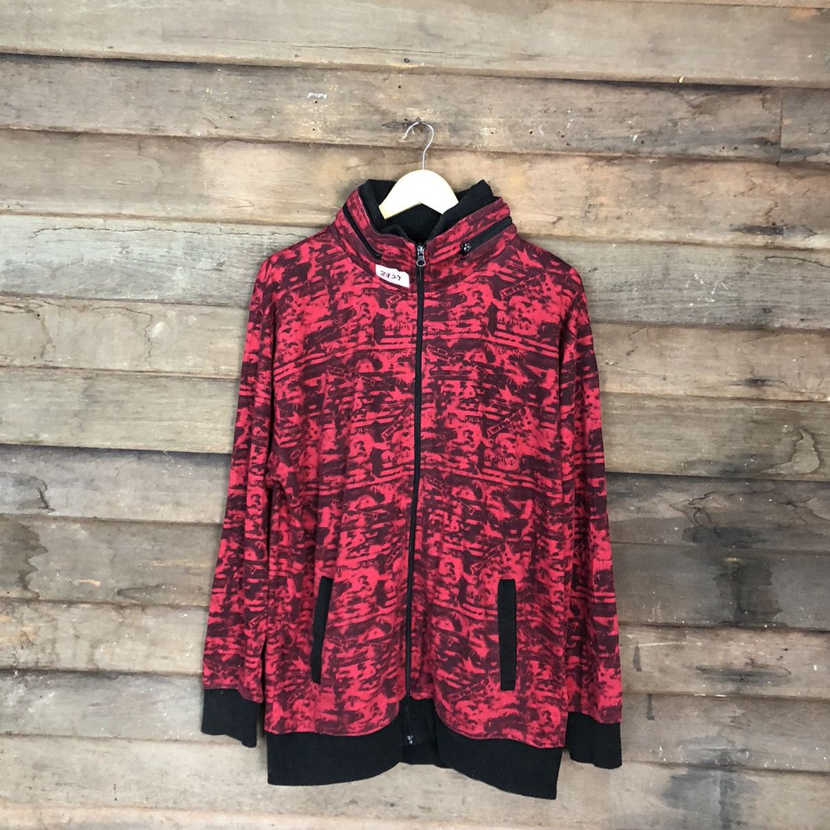 Japanese Brand Pract Red Full Print Hoodies sweater #3729 Size US XXL / EU 58 / 5 - 3 Thumbnail