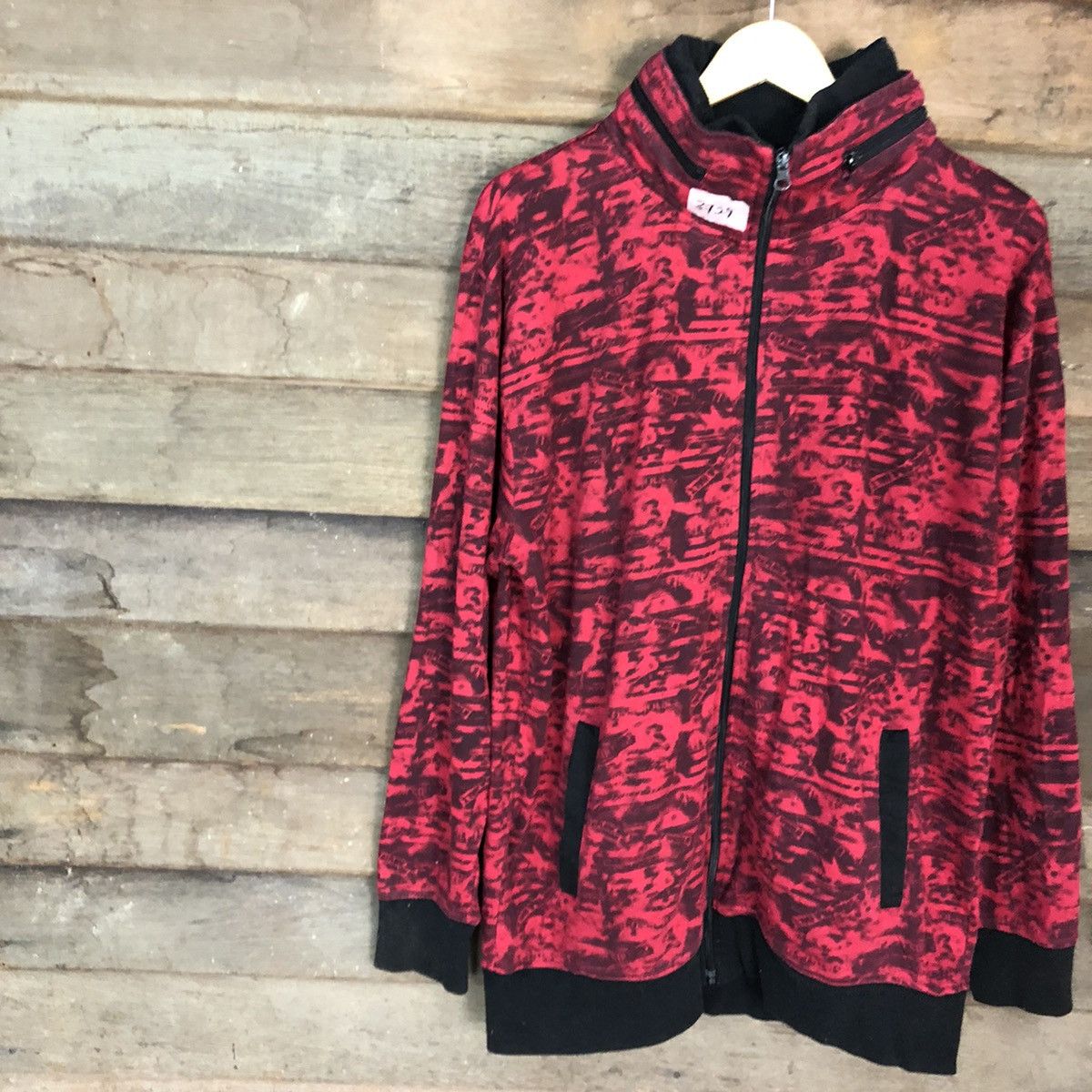 Japanese Brand Pract Red Full Print Hoodies sweater #3729 Size US XXL / EU 58 / 5 - 7 Thumbnail