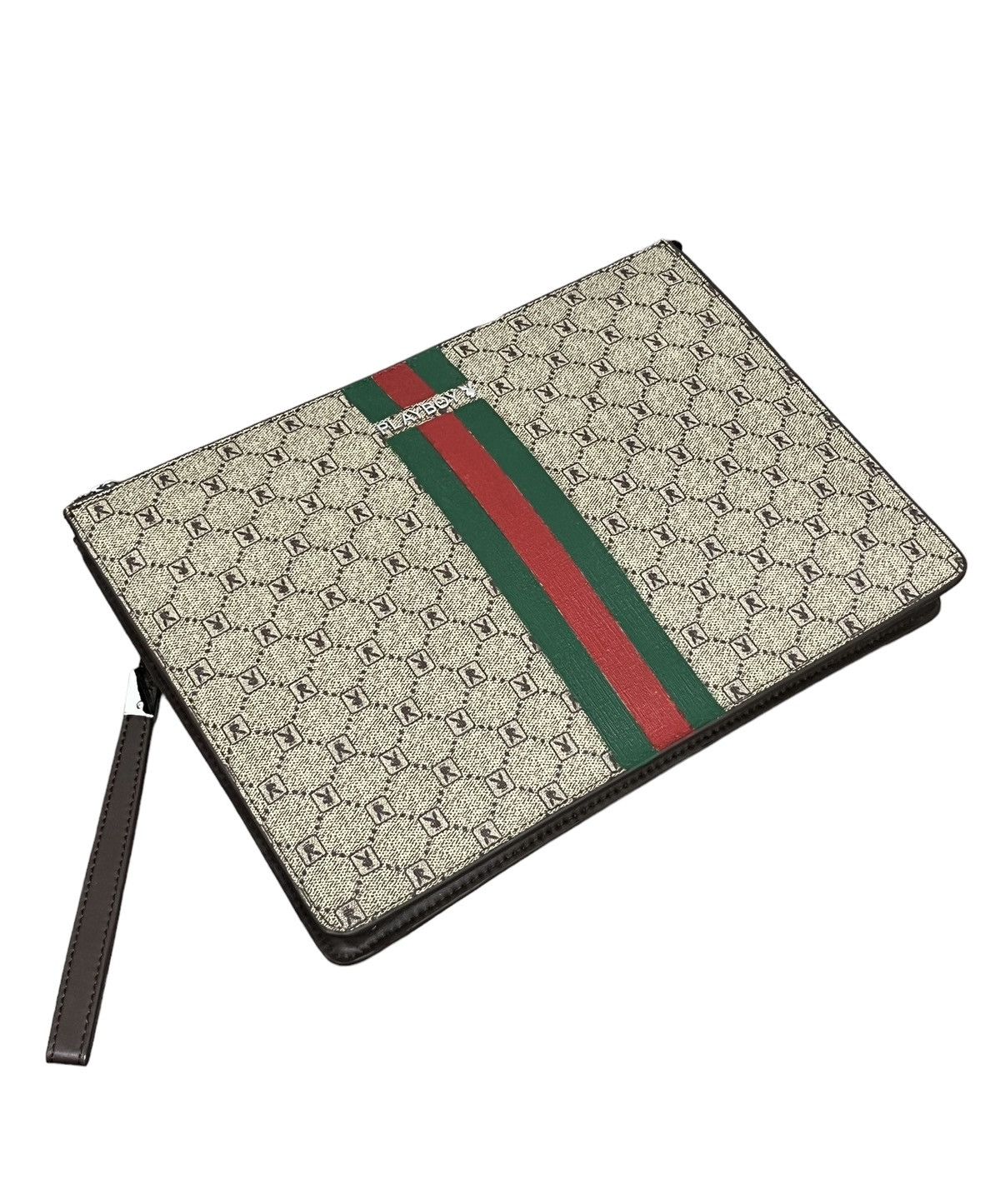 Playboy PLAYBOYxGUCCI Style Stripes Monogram Document Clutch Bag Size ONE SIZE - 1 Thumbnail