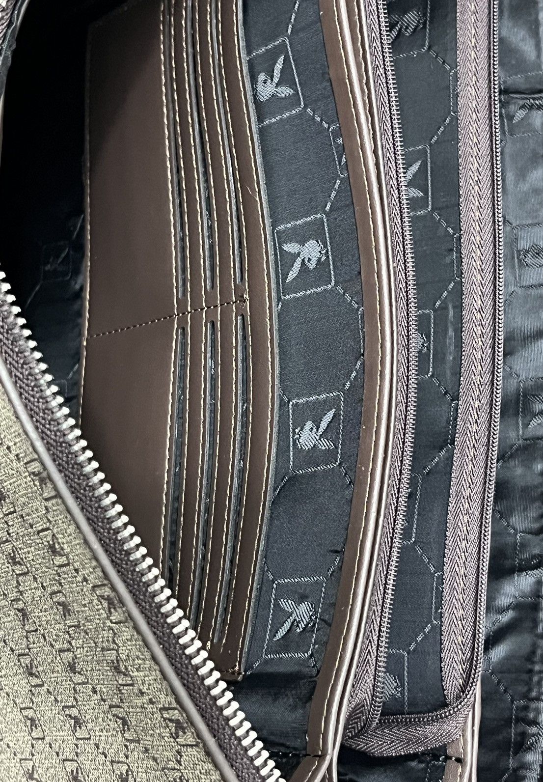 Playboy PLAYBOYxGUCCI Style Stripes Monogram Document Clutch Bag Size ONE SIZE - 10 Thumbnail