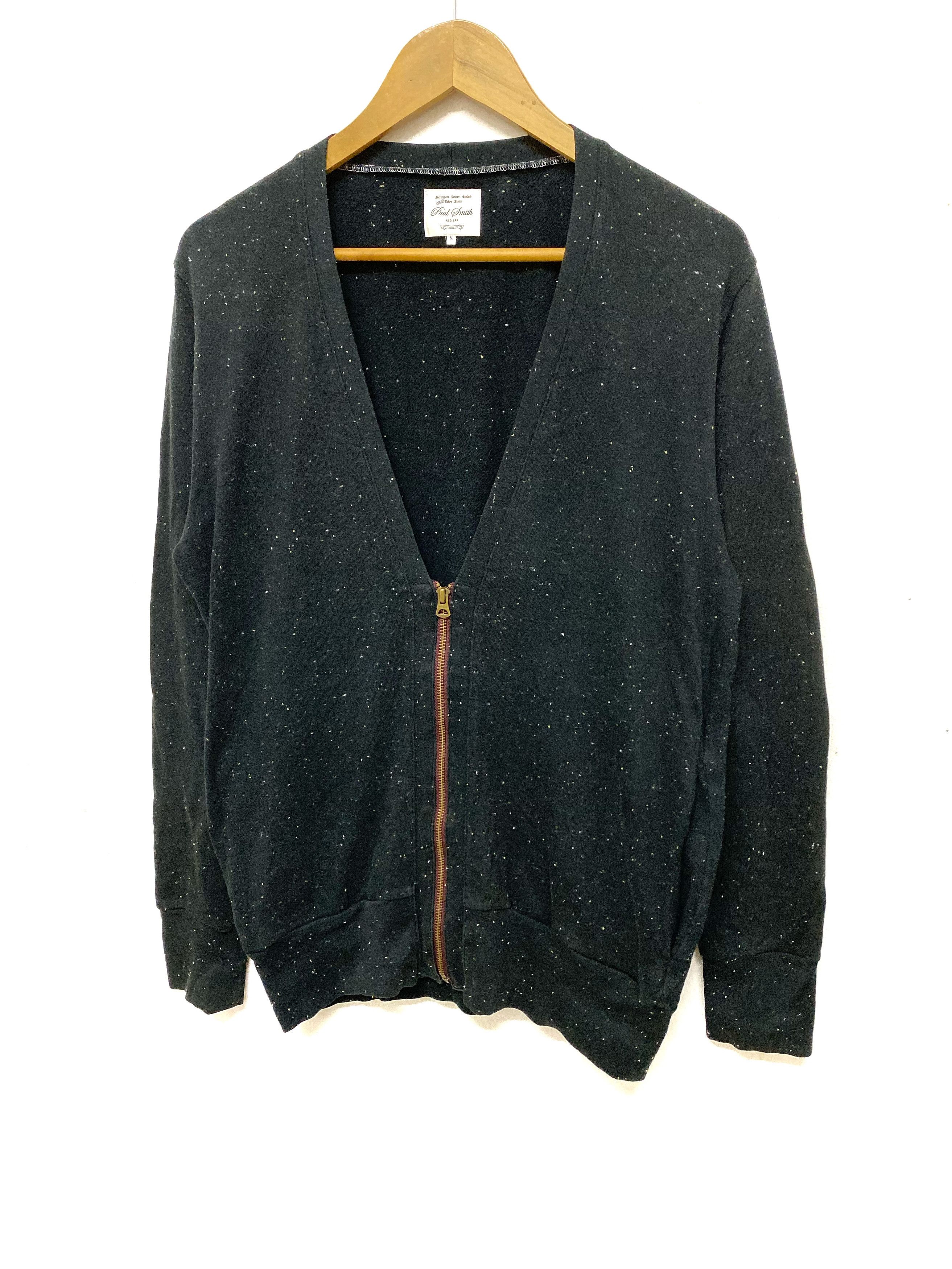 Paul Smith Red Ear Galaxy black marble zipper cardigan Size US M / EU 48-50 / 2 - 1 Thumbnail