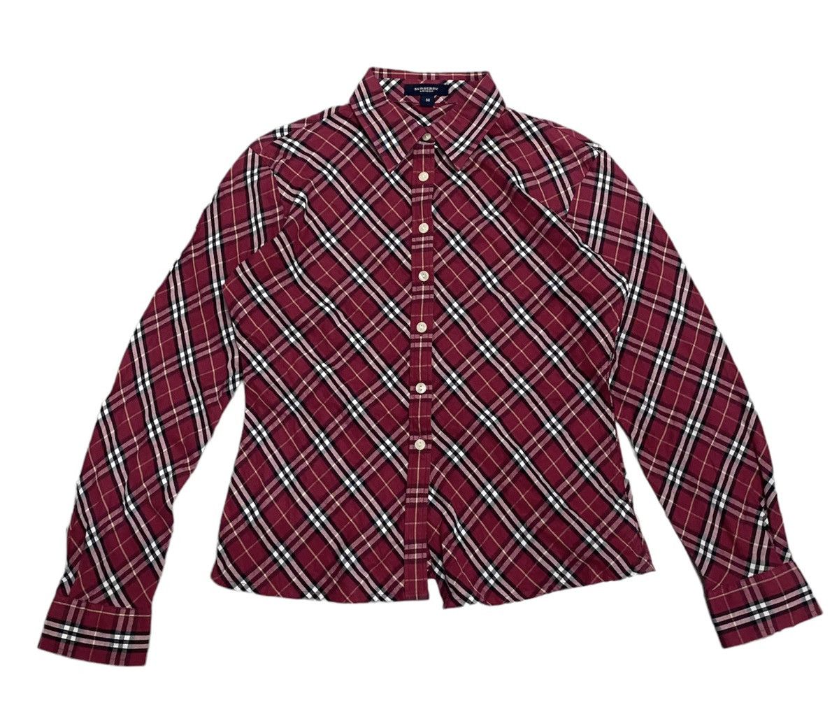 Burberry × Japanese Brand × Vintage Vintage Burberry London NovaCheck Longsleeve Shirts Size M / US 6-8 / IT 42-44 - 1 Thumbnail