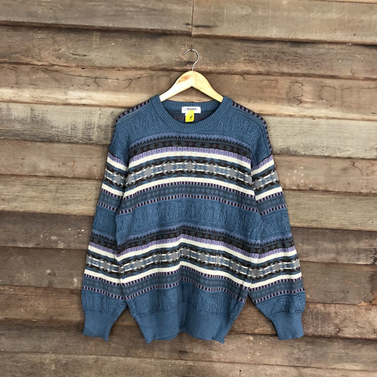 Vintage Mr. Looper vintage stripe Blue Navajo Knitwear #3960 Size US M / EU 48-50 / 2 - 3 Thumbnail