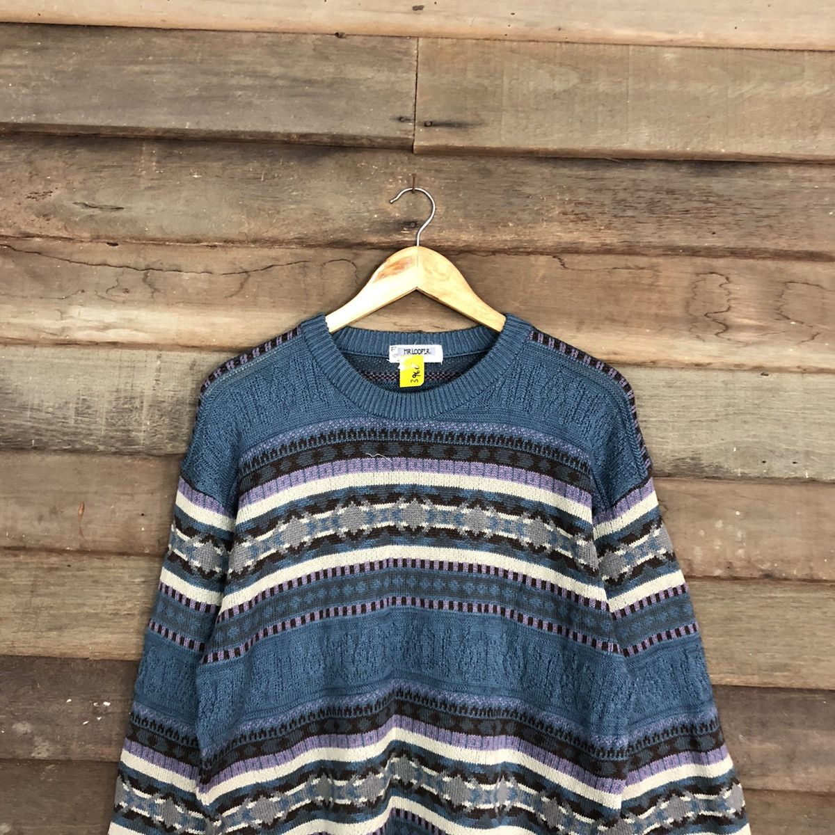 Vintage Mr. Looper vintage stripe Blue Navajo Knitwear #3960 Size US M / EU 48-50 / 2 - 2 Thumbnail