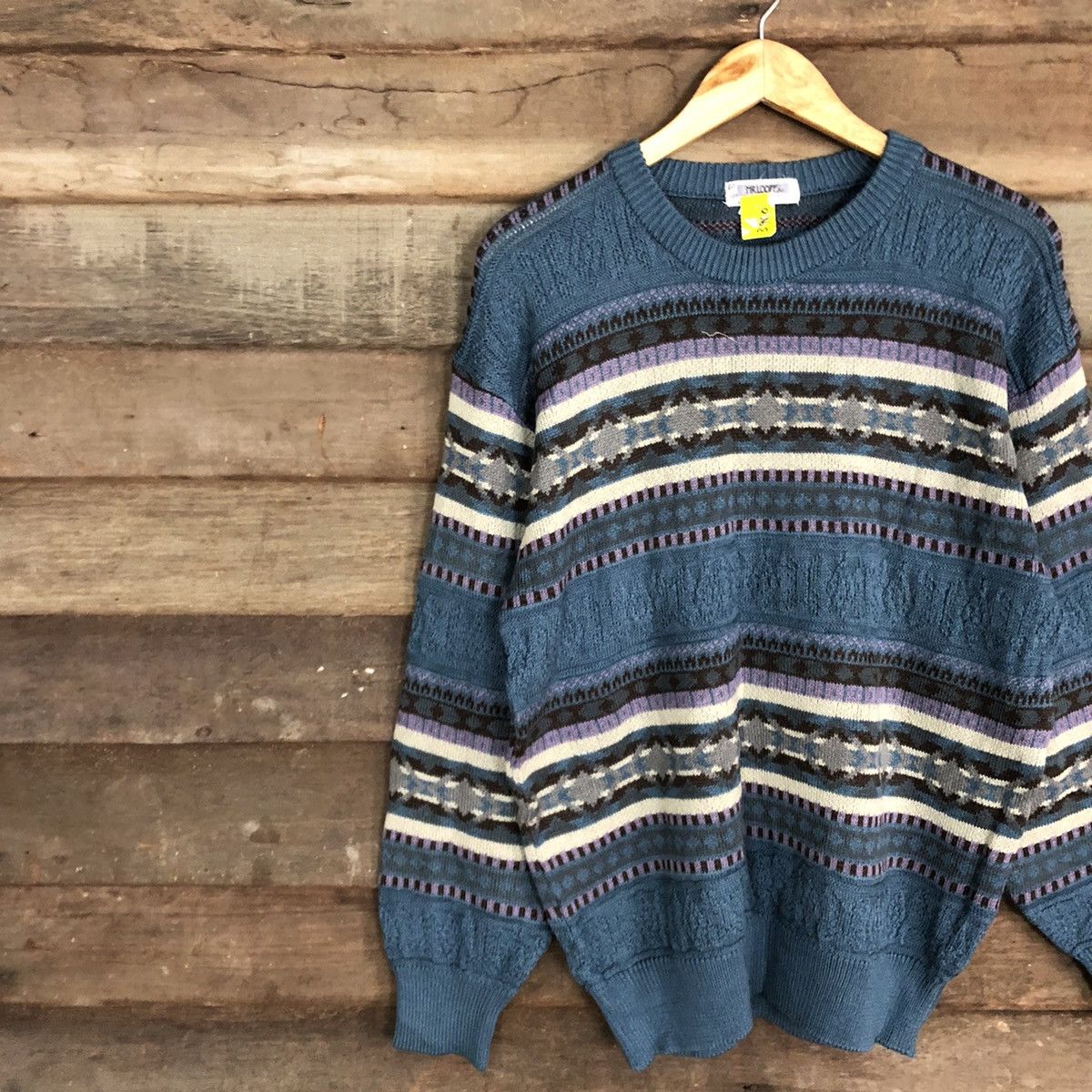 Vintage Mr. Looper vintage stripe Blue Navajo Knitwear #3960 Size US M / EU 48-50 / 2 - 7 Thumbnail