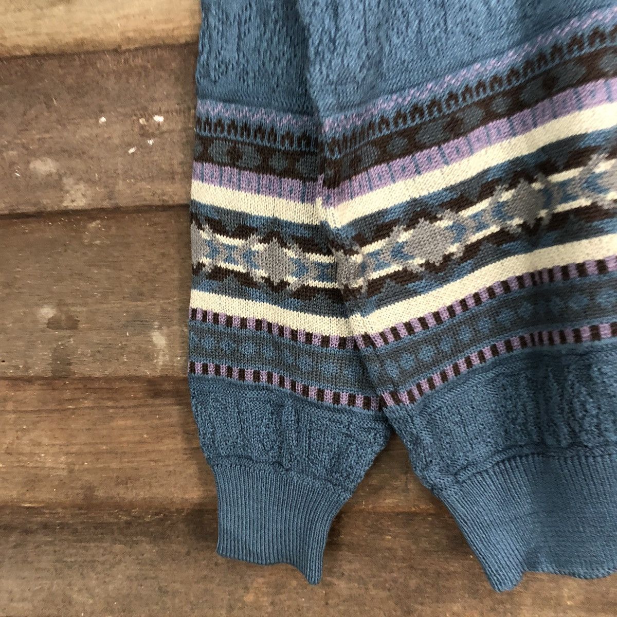 Vintage Mr. Looper vintage stripe Blue Navajo Knitwear #3960 Size US M / EU 48-50 / 2 - 6 Thumbnail