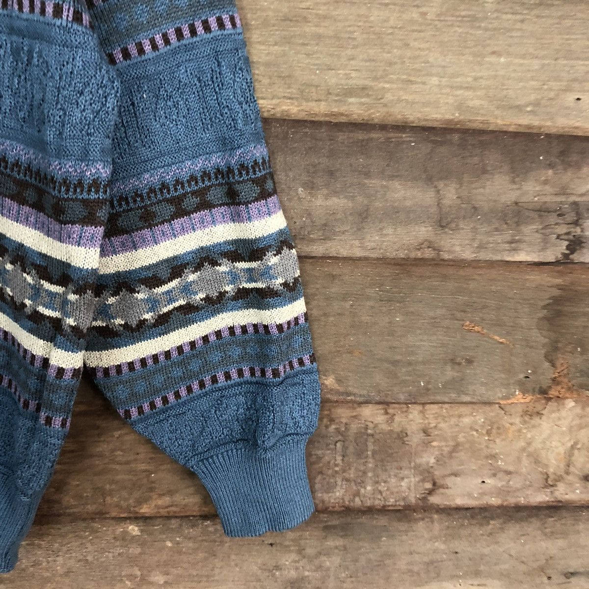 Vintage Mr. Looper vintage stripe Blue Navajo Knitwear #3960 Size US M / EU 48-50 / 2 - 4 Thumbnail