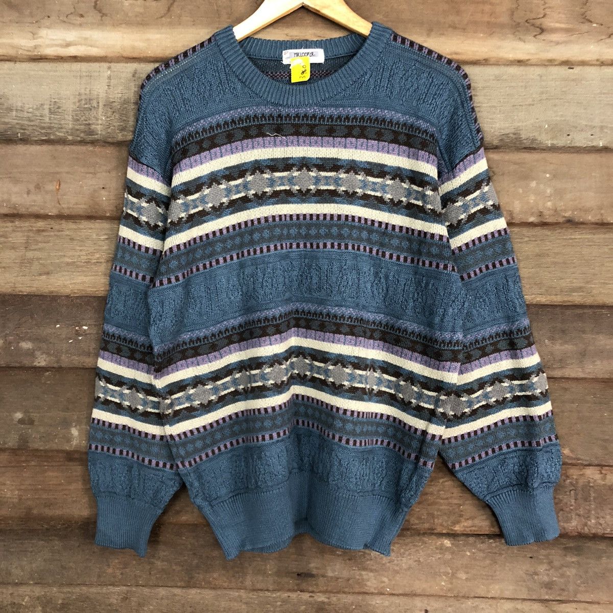 Vintage Mr. Looper vintage stripe Blue Navajo Knitwear #3960 Size US M / EU 48-50 / 2 - 8 Thumbnail