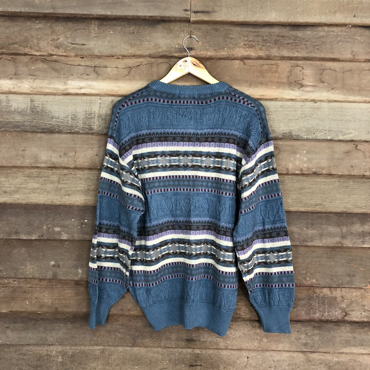 Vintage Mr. Looper vintage stripe Blue Navajo Knitwear #3960 Size US M / EU 48-50 / 2 - 11 Thumbnail