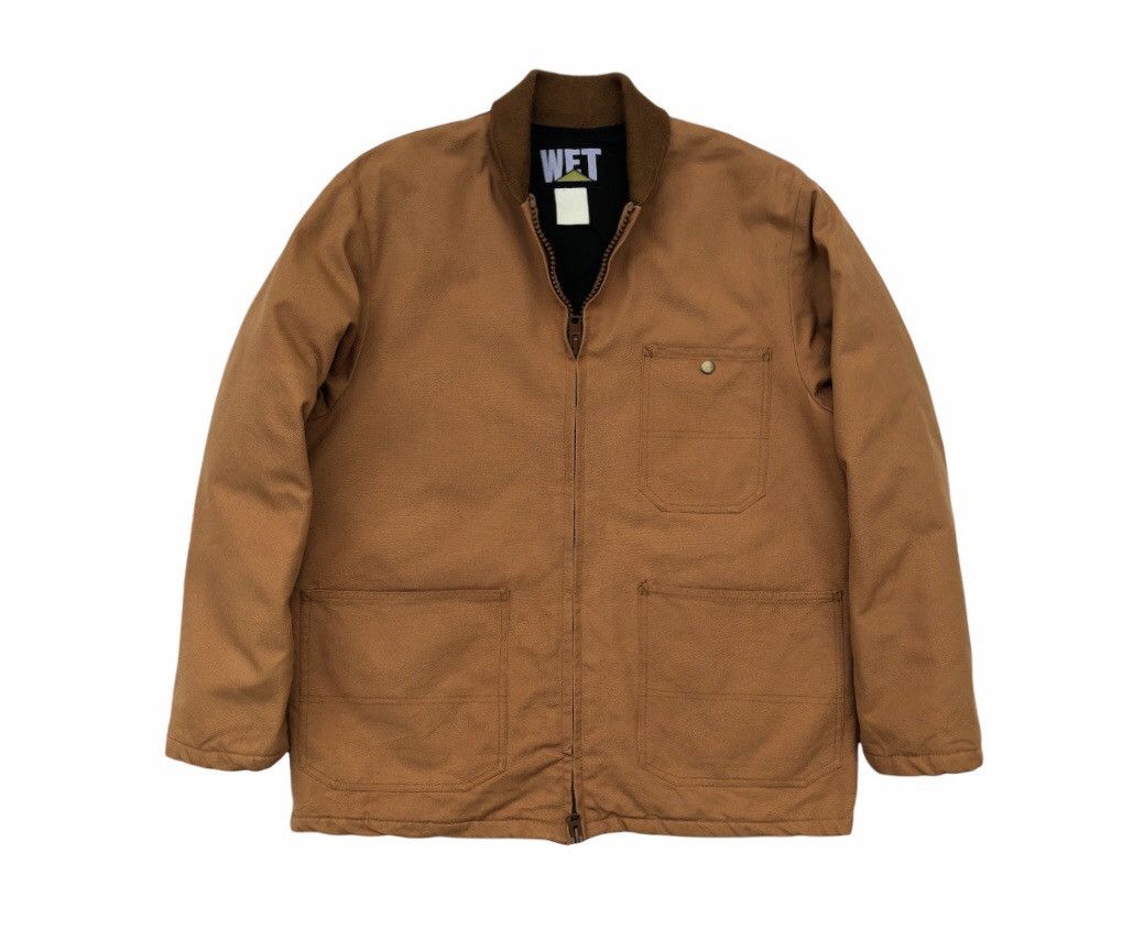 Vintage American WET Brand Duke Canvas Jacket With Quilted Lined Size US L / EU 52-54 / 3 - 1 Thumbnail