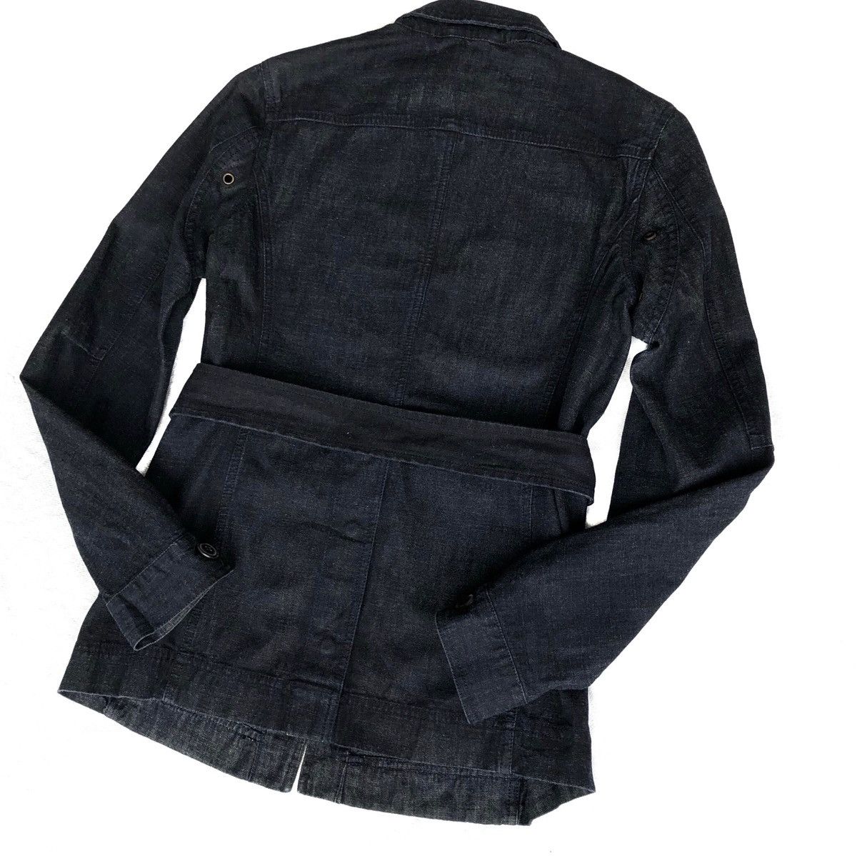 Prada Prada Belted Denim Jacket Size S / US 4 / IT 40 - 6 Thumbnail