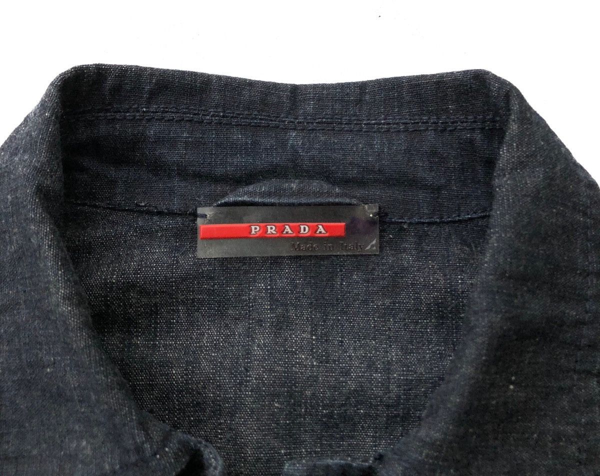 Prada Prada Belted Denim Jacket Size S / US 4 / IT 40 - 12 Thumbnail