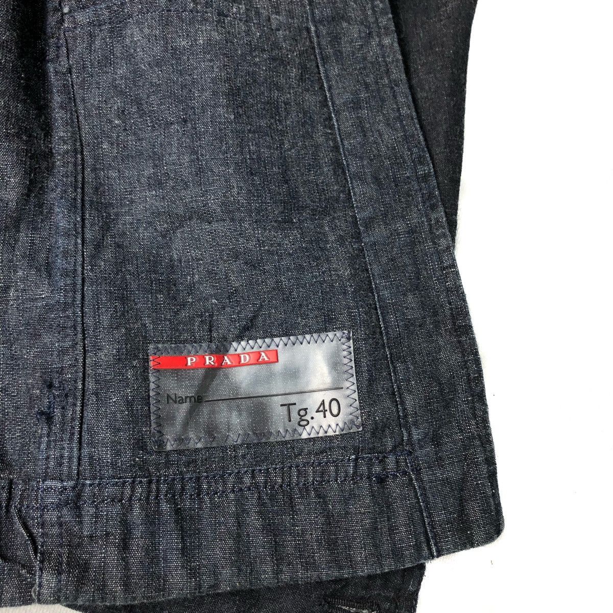 Prada Prada Belted Denim Jacket Size S / US 4 / IT 40 - 10 Thumbnail