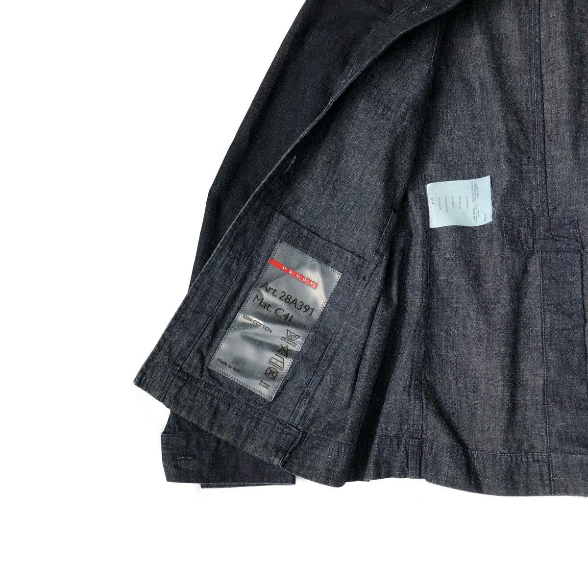 Prada Prada Belted Denim Jacket Size S / US 4 / IT 40 - 8 Thumbnail