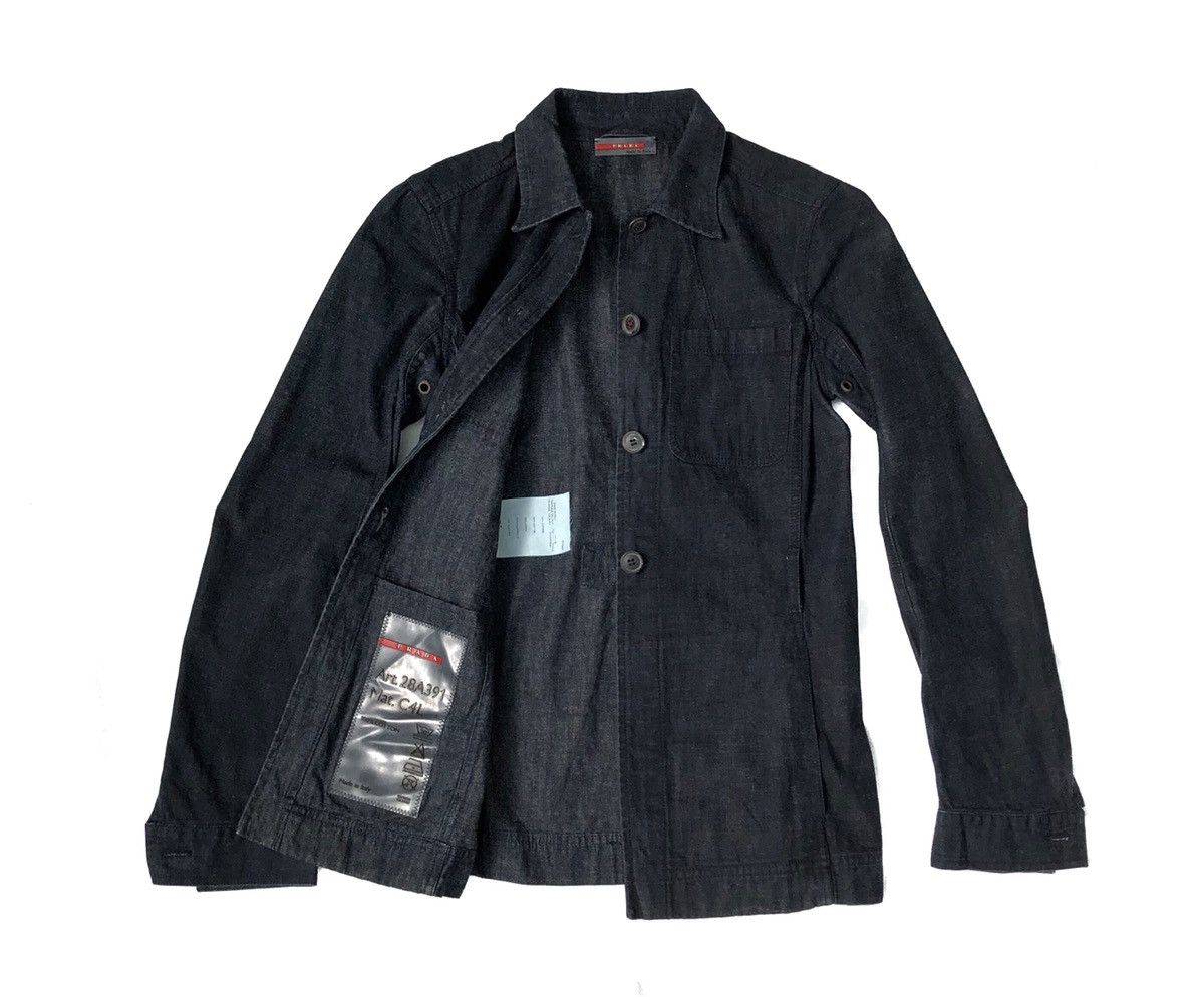 Prada Prada Belted Denim Jacket Size S / US 4 / IT 40 - 5 Thumbnail