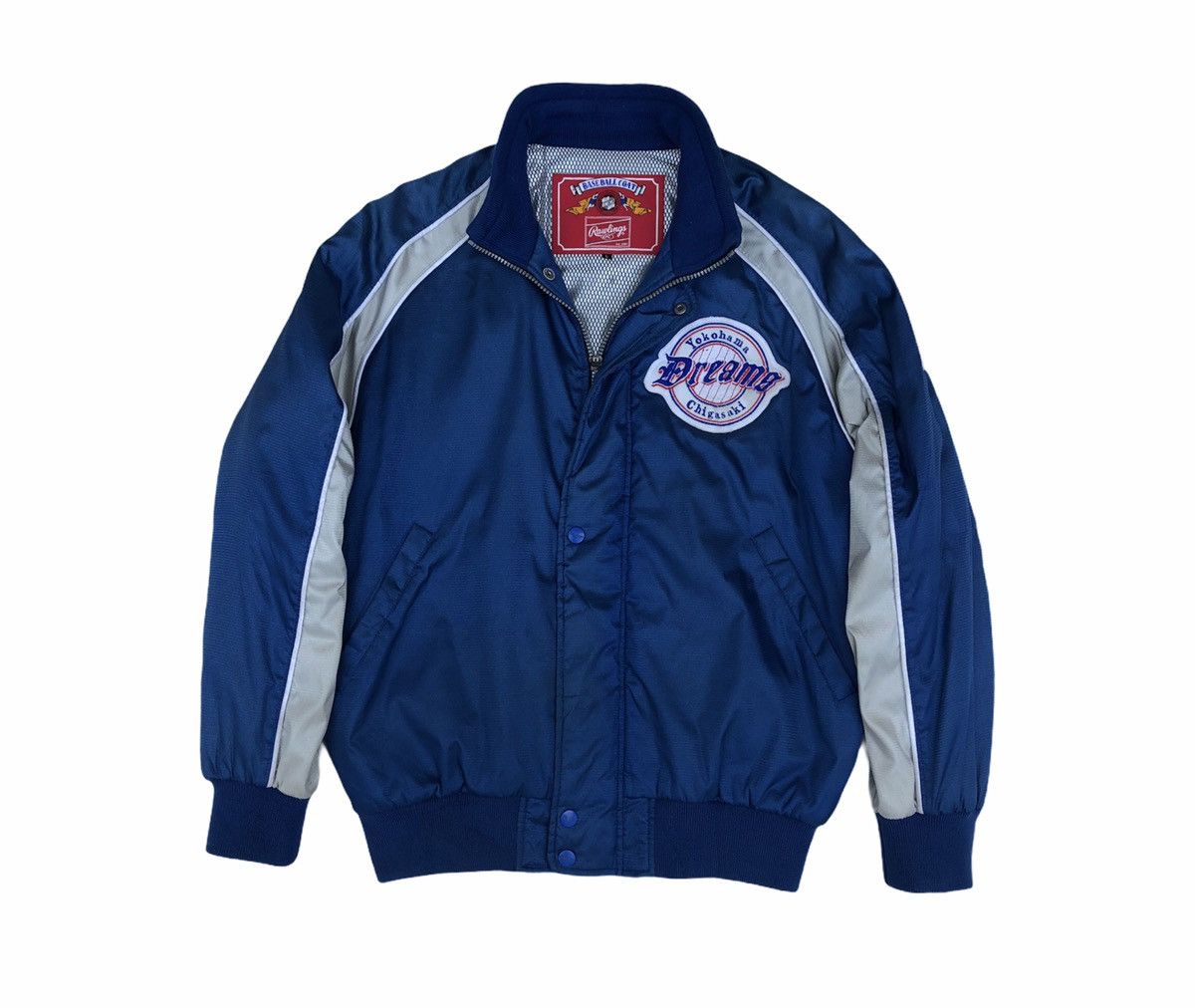 Japanese Brand Rawlings Baseball Coat Yokohama Dreams Varsity Jacket Size US L / EU 52-54 / 3 - 3 Thumbnail