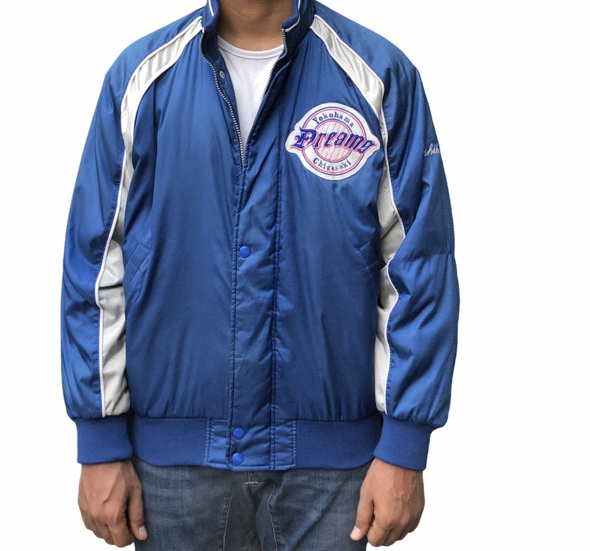 Japanese Brand Rawlings Baseball Coat Yokohama Dreams Varsity Jacket Size US L / EU 52-54 / 3 - 2 Thumbnail