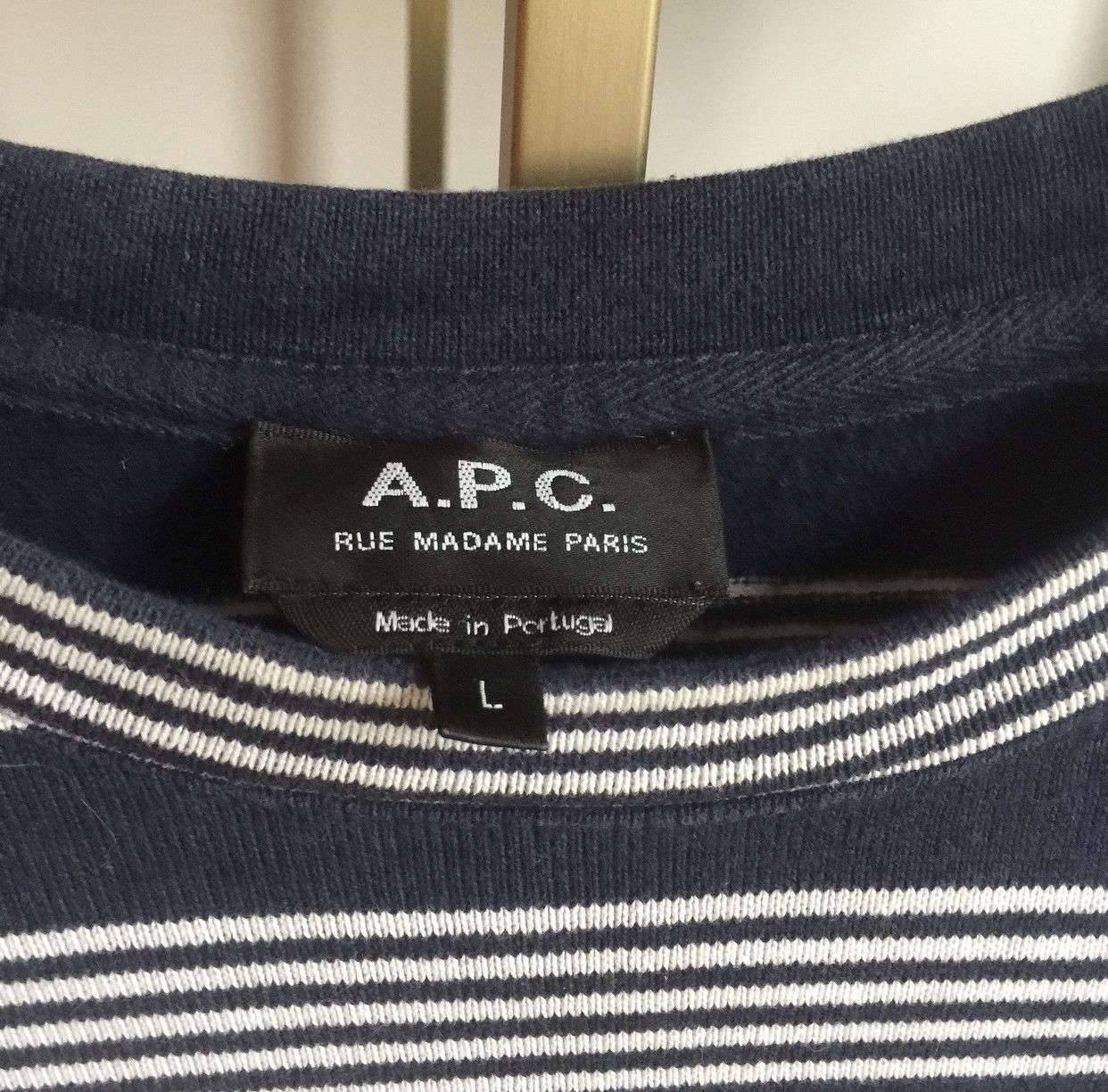 A.P.C. A.P.C. Striped Sweatshirt Size US L / EU 52-54 / 3 - 2 Thumbnail