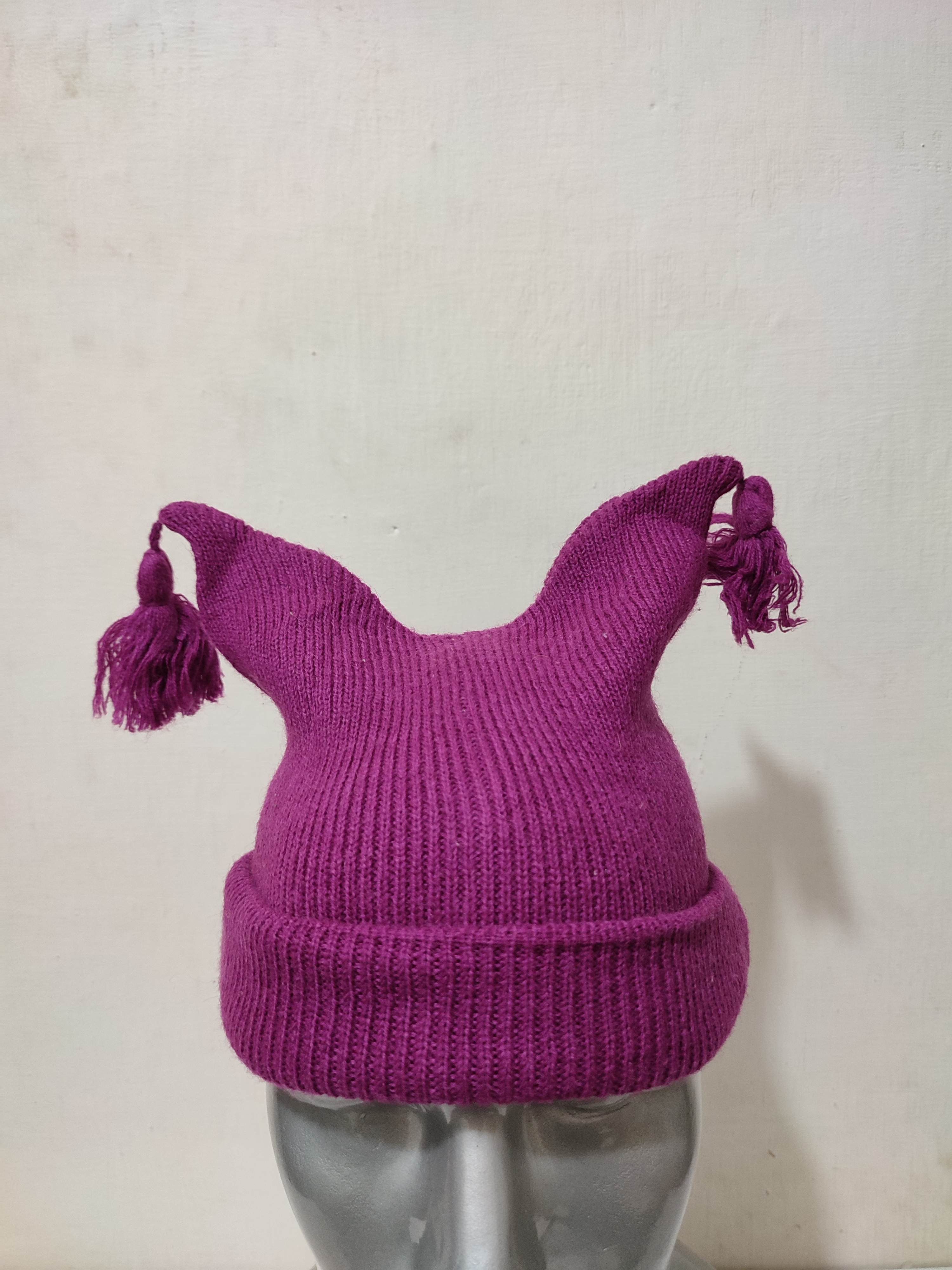 Other 🔥Purple Bunny Horn Beanie Hats Size ONE SIZE - 2 Thumbnail