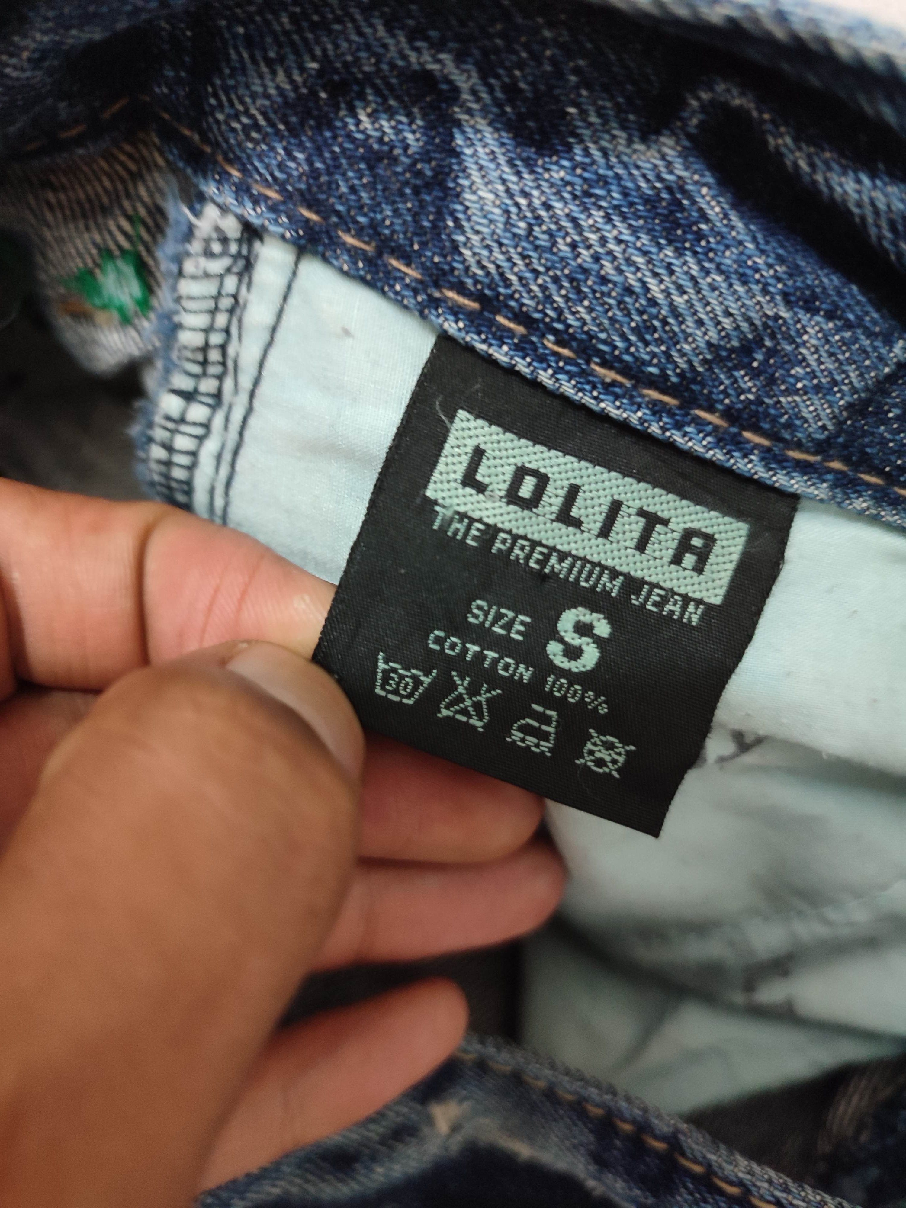 Japanese Brand 🔥Lolita Jeans Nice Design Embroidery Cartoon Art Size US 29 - 14 Thumbnail