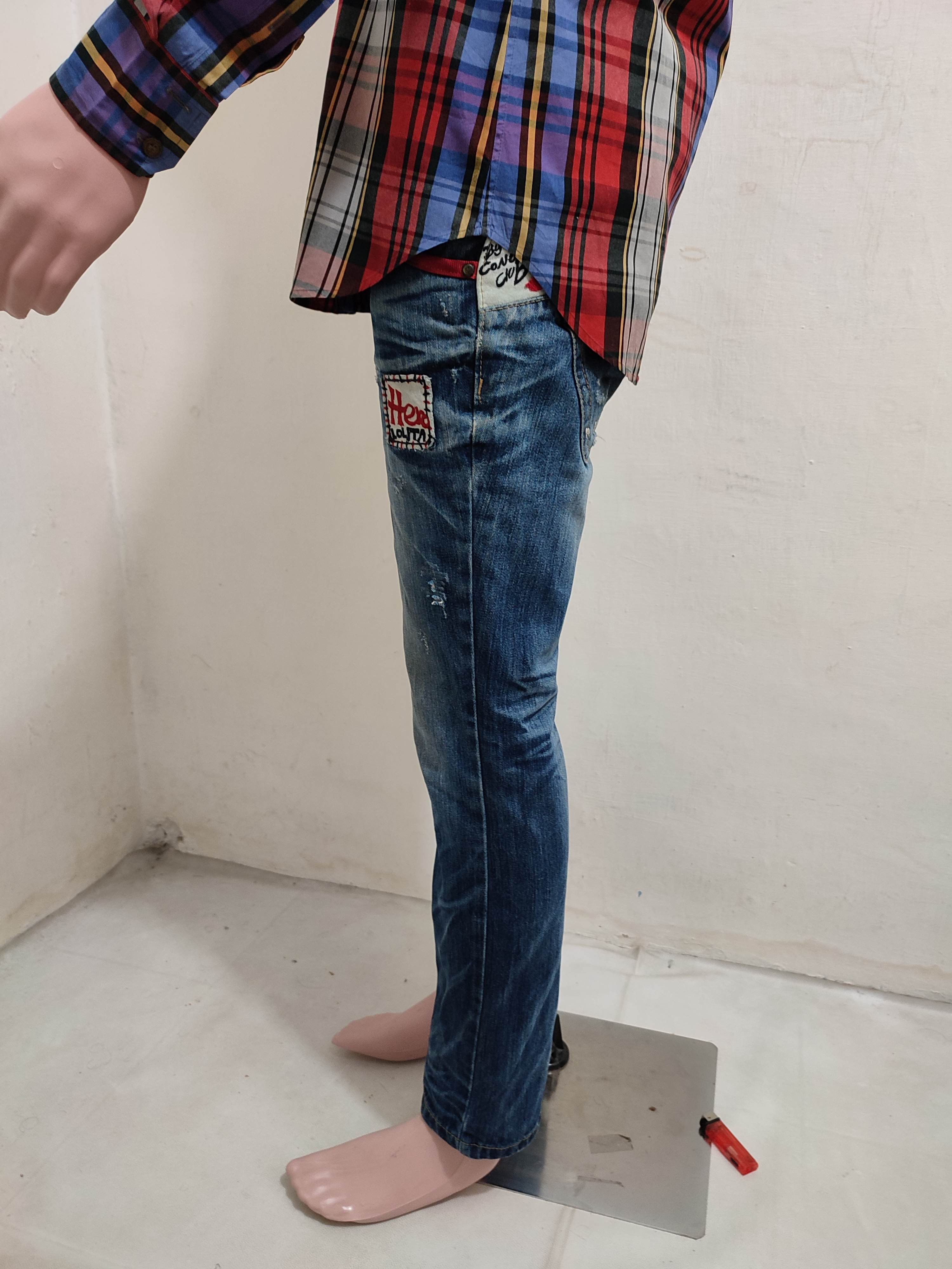 Japanese Brand 🔥Lolita Jeans Nice Design Embroidery Cartoon Art Size US 29 - 4 Thumbnail