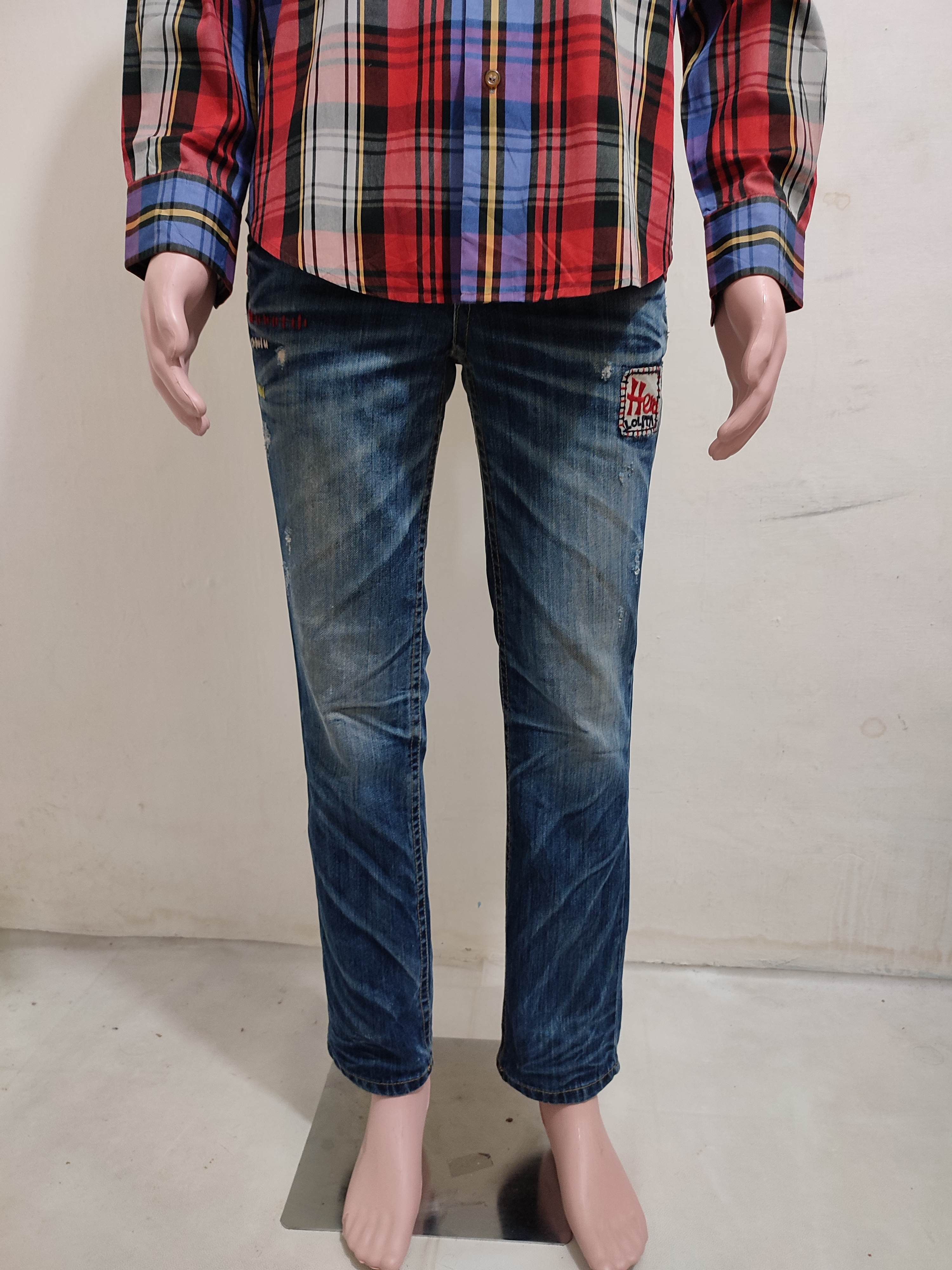 Japanese Brand 🔥Lolita Jeans Nice Design Embroidery Cartoon Art Size US 29 - 3 Thumbnail