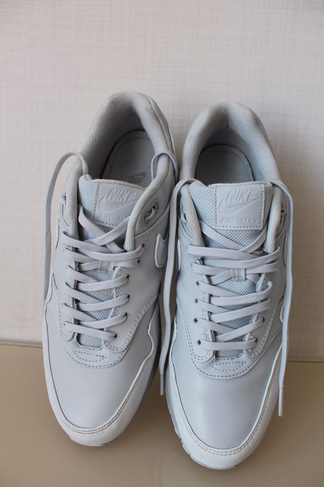 Nike NIKE Air Max 1 LX Grey Leather Reflective Sneakers Size US 9.5 / EU 42-43 - 7 Thumbnail