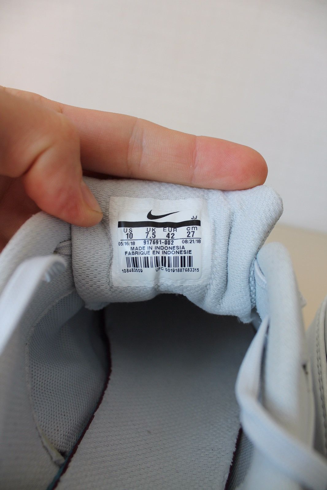 Nike NIKE Air Max 1 LX Grey Leather Reflective Sneakers Size US 9.5 / EU 42-43 - 8 Thumbnail