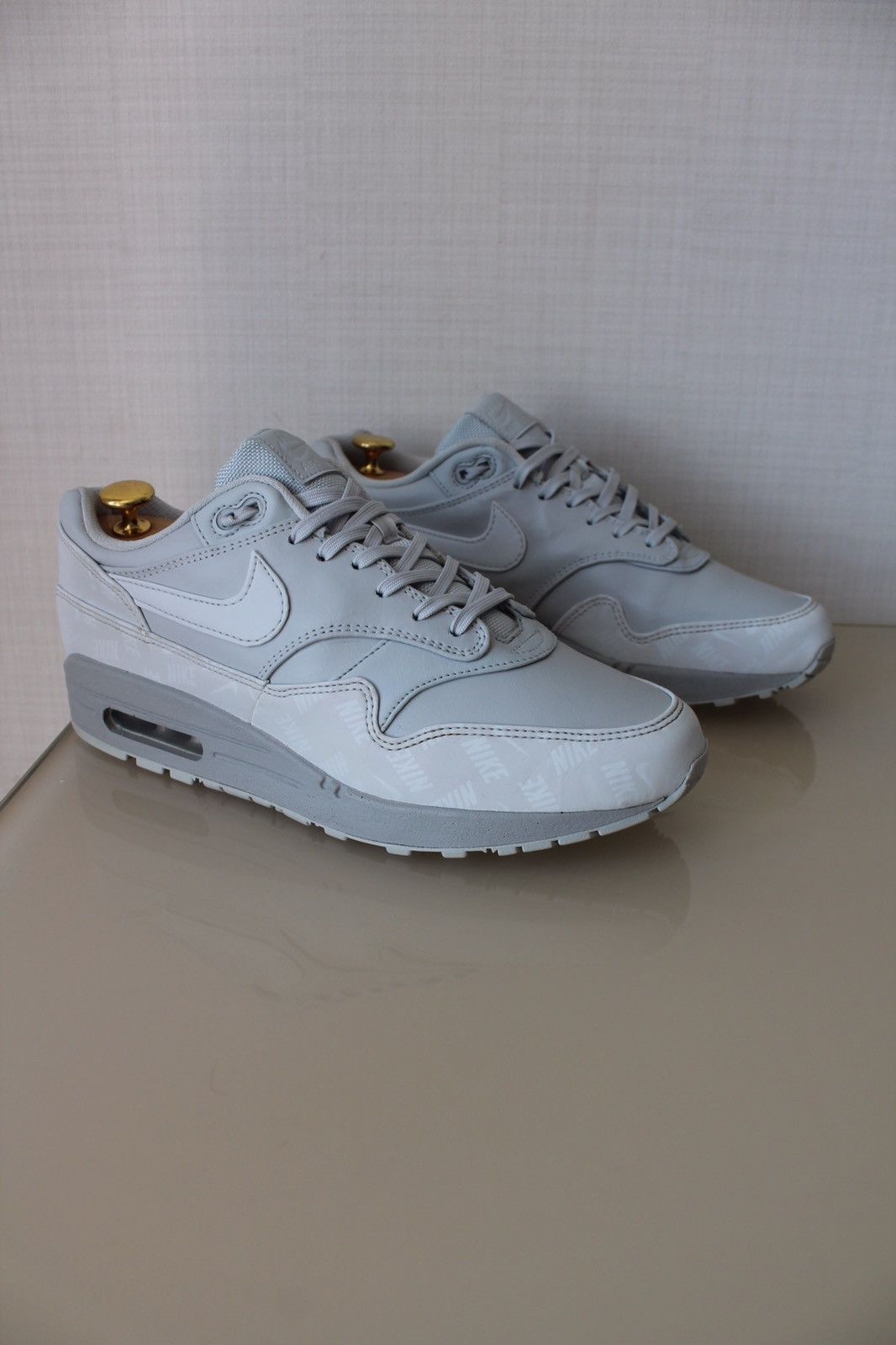 Nike NIKE Air Max 1 LX Grey Leather Reflective Sneakers Size US 9.5 / EU 42-43 - 14 Thumbnail