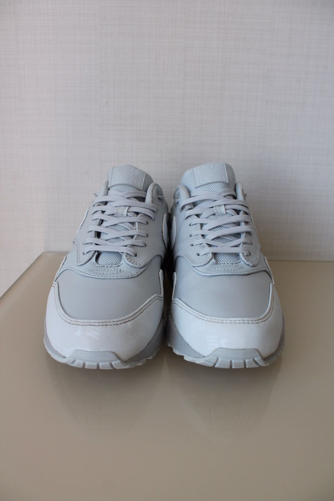 Nike NIKE Air Max 1 LX Grey Leather Reflective Sneakers Size US 9.5 / EU 42-43 - 16 Thumbnail