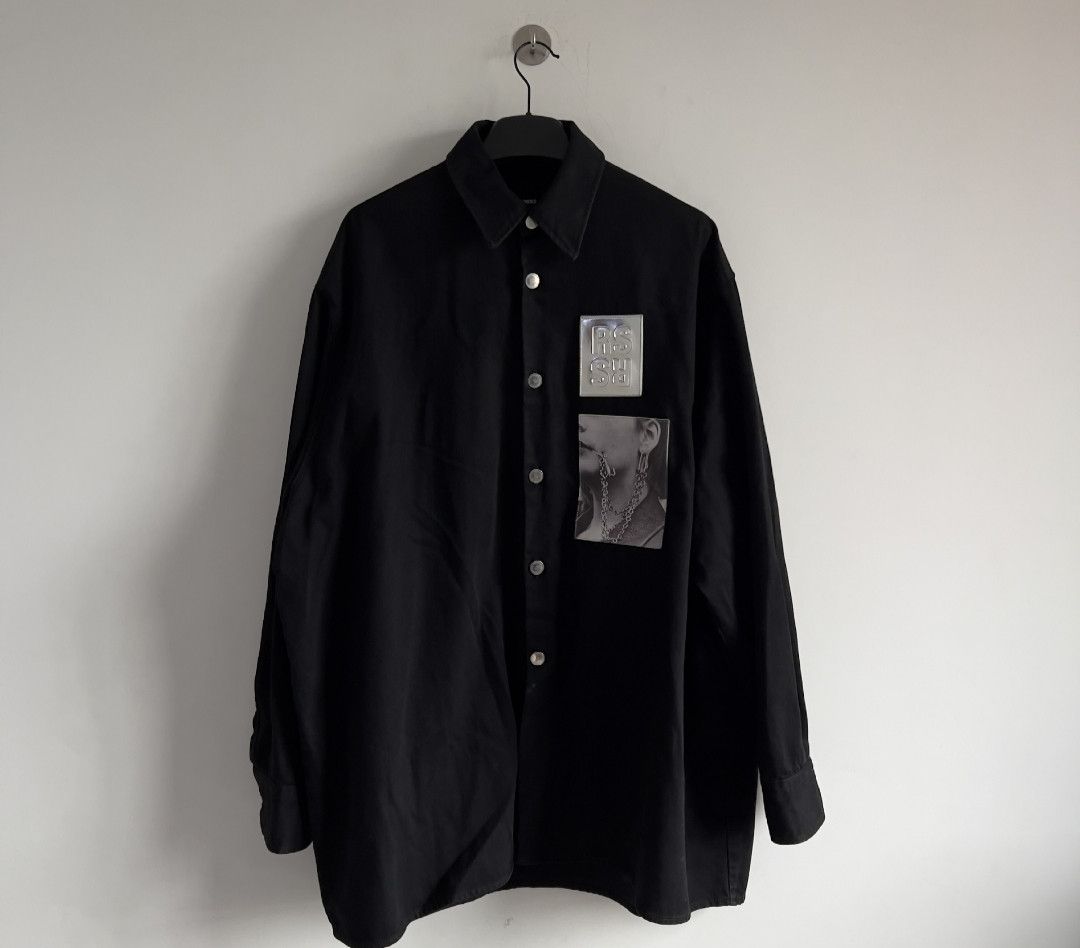 Raf Simons Rafsimons 19ss silhouette portrait leather denim jacket Size US S / EU 44-46 / 1 - 1 Thumbnail