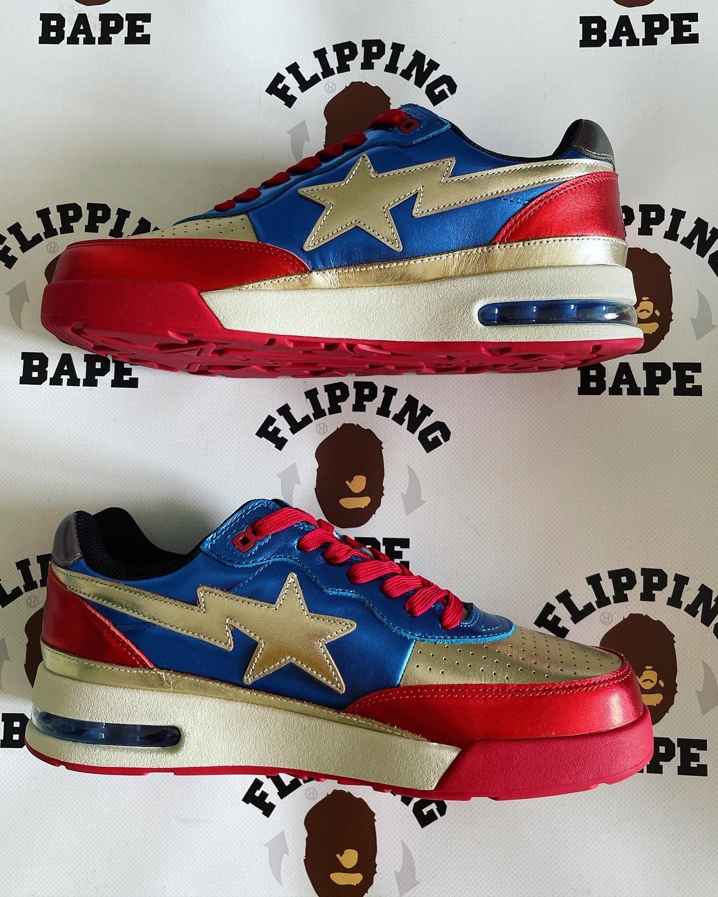Bape BAPE ROAD STA NAVY Size US 12 / EU 45 - 5 Thumbnail