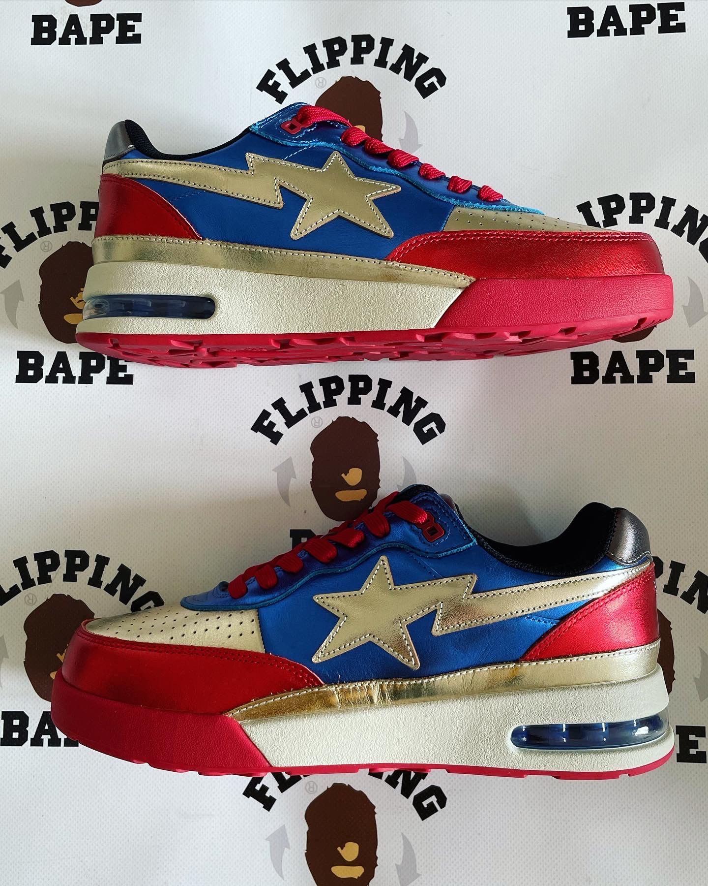 Bape BAPE ROAD STA NAVY Size US 12 / EU 45 - 4 Thumbnail