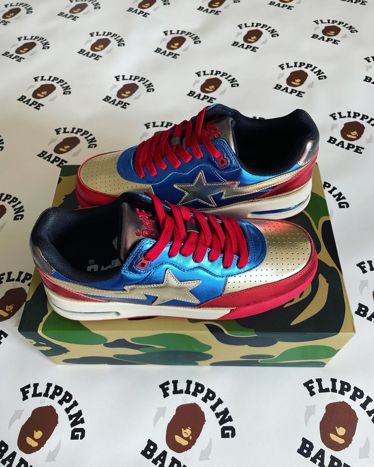 Bape BAPE ROAD STA NAVY Size US 12 / EU 45 - 1 Thumbnail