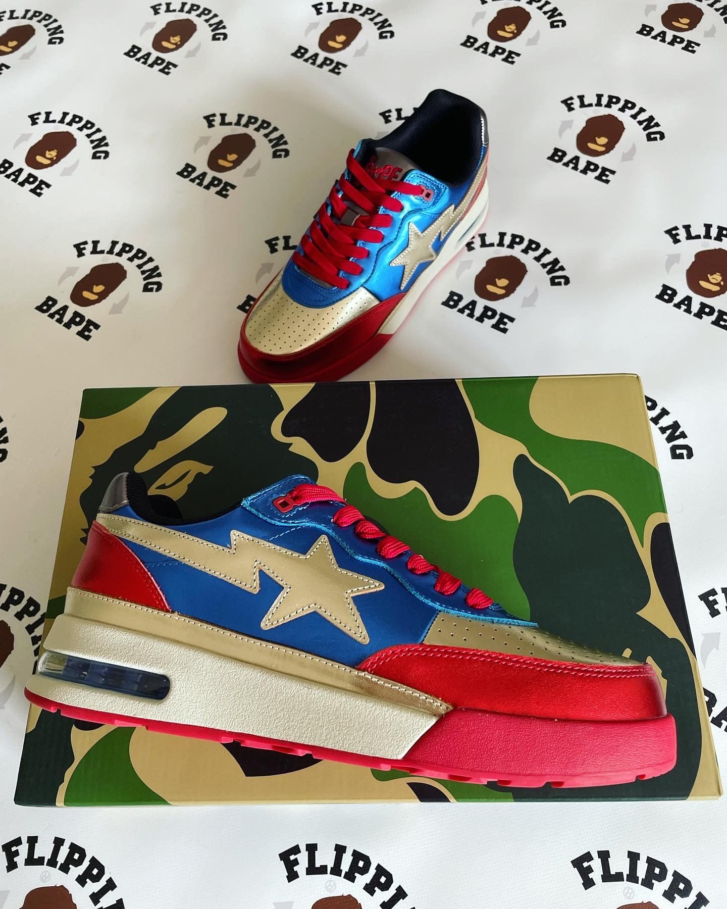 Bape BAPE ROAD STA NAVY Size US 12 / EU 45 - 2 Thumbnail