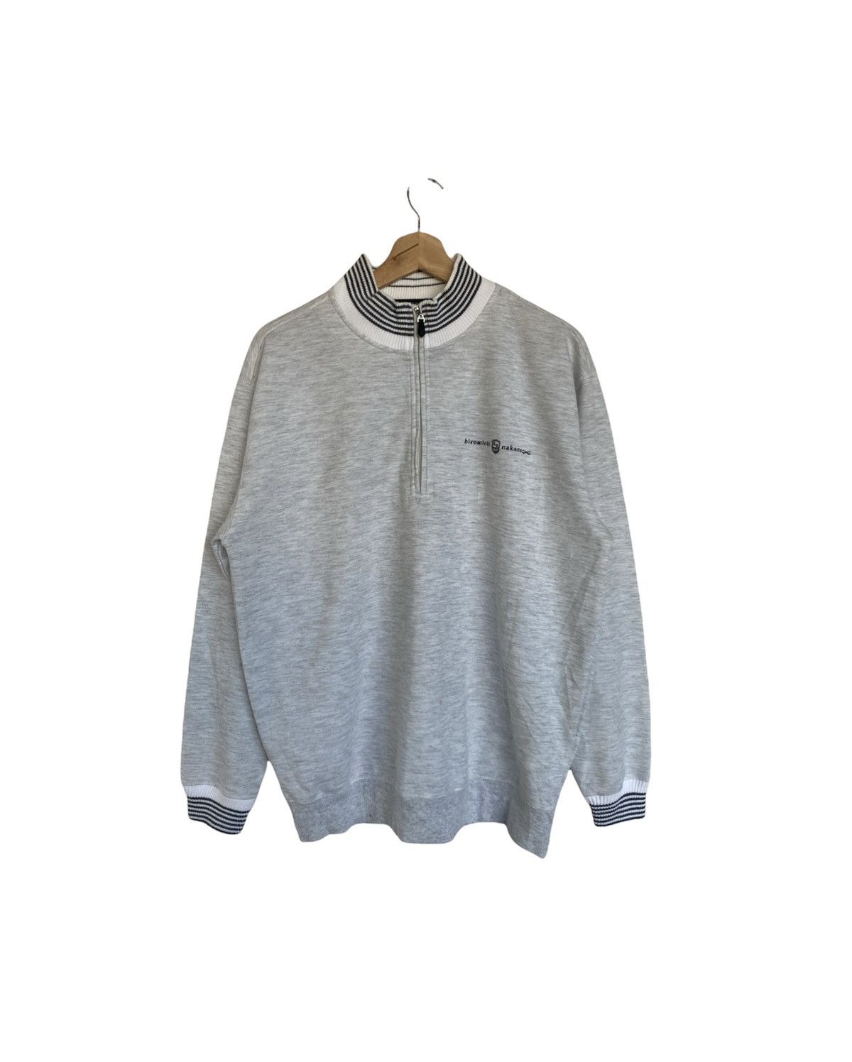 Japanese Brand Vintage Hiromichi Nakano Sweatshirt Half Zip Size US L / EU 52-54 / 3 - 1 Thumbnail