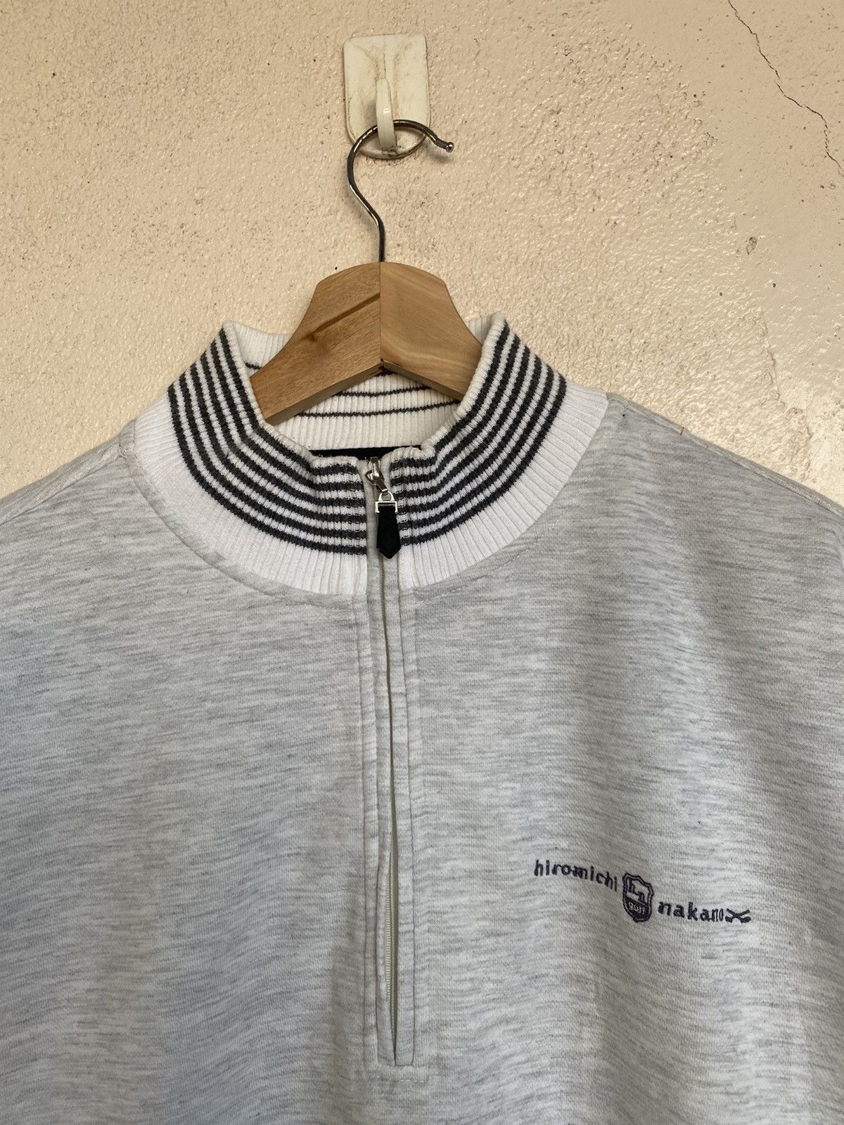 Japanese Brand Vintage Hiromichi Nakano Sweatshirt Half Zip Size US L / EU 52-54 / 3 - 3 Thumbnail