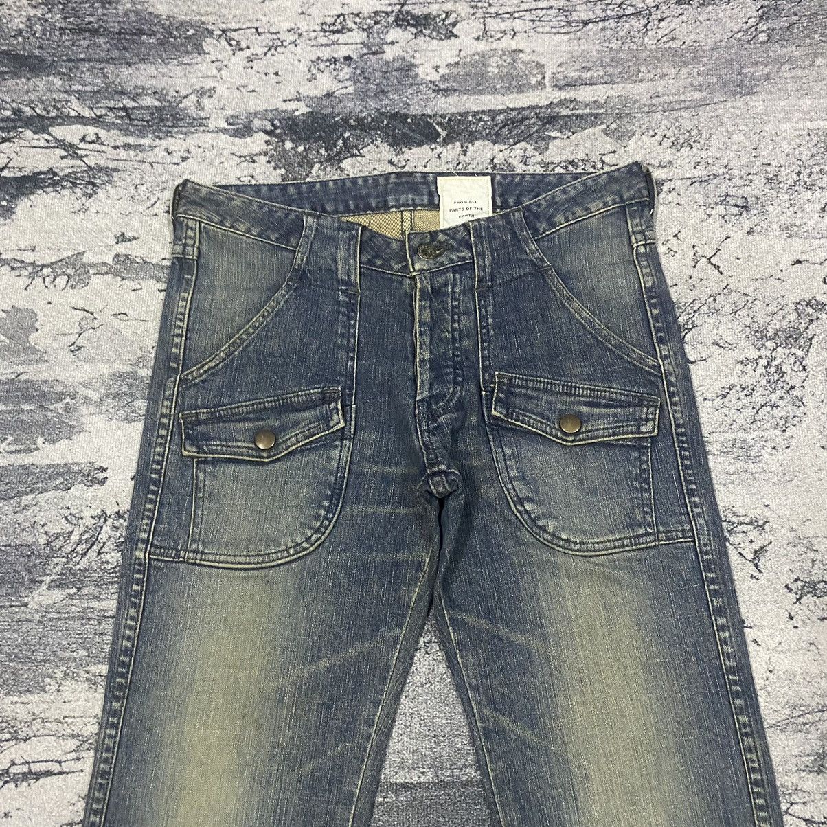If Six Was Nine Vintage Japanese Quadro Faded Flare Bush Pants W32L33 Size US 32 / EU 48 - 3 Thumbnail