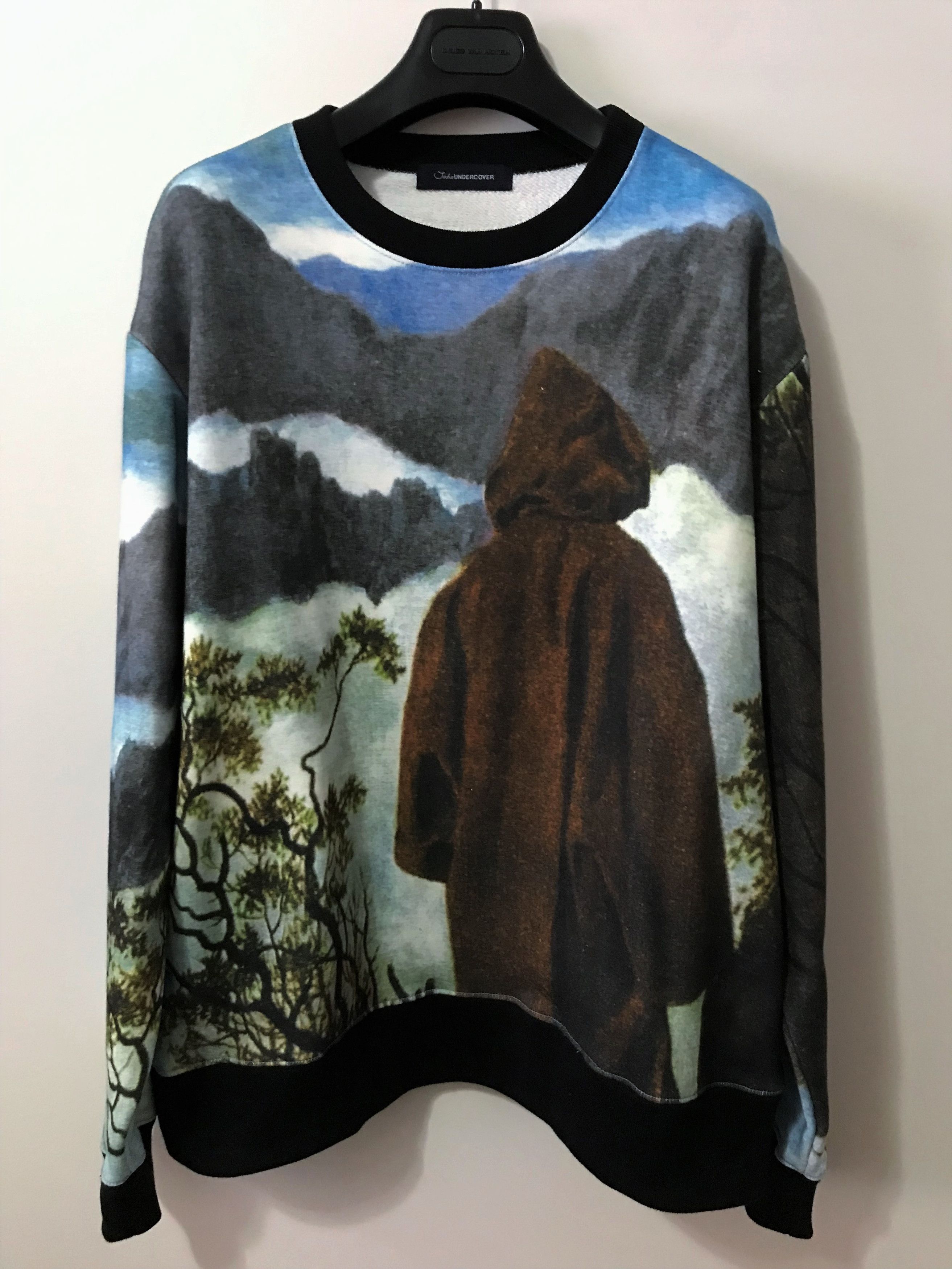 image of John Undercover x Jun Takahashi Sz 2 Joy Division Side Pocket All Over Print Sweater Ss19 in Light 