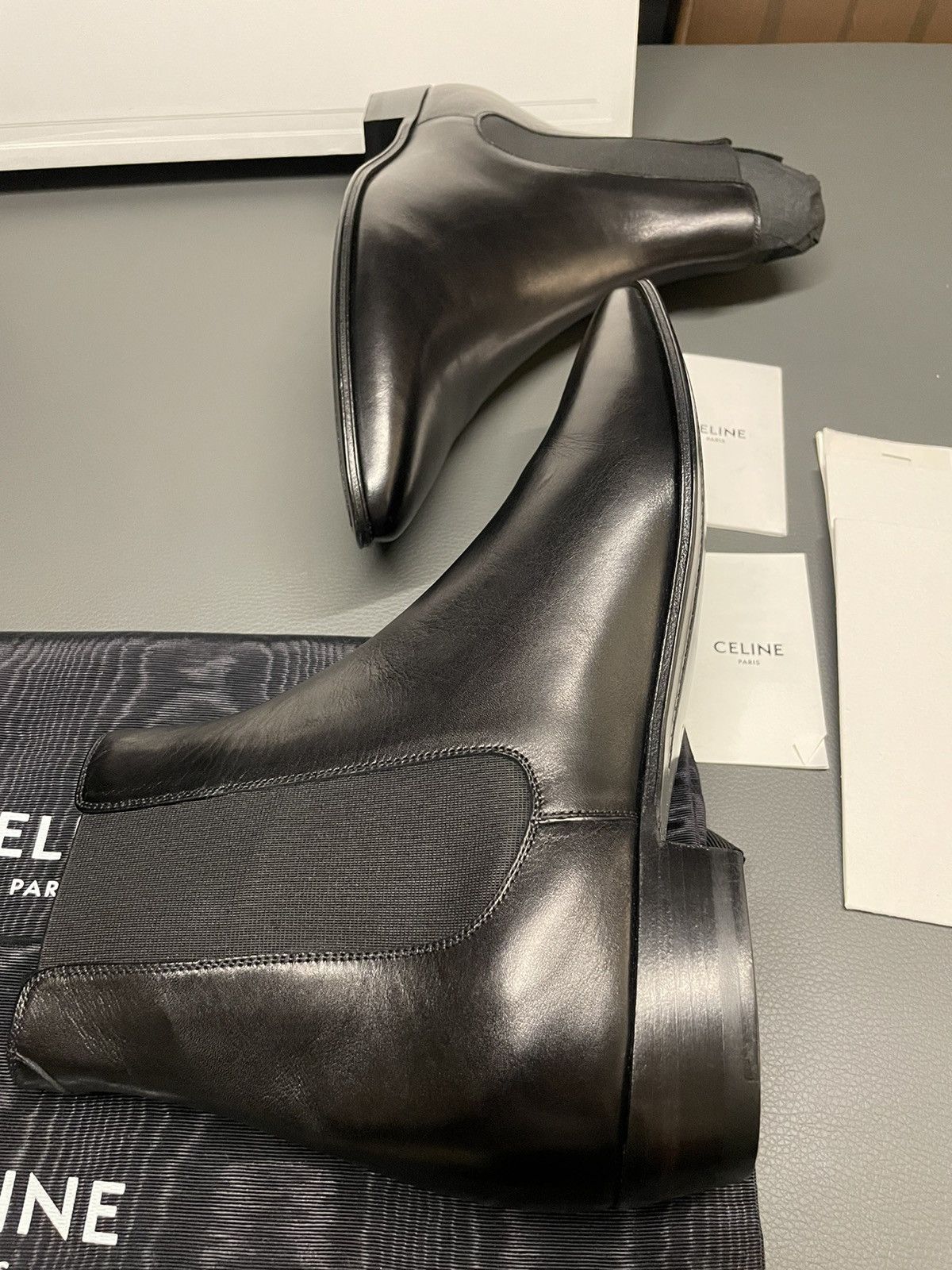 Celine × Hedi Slimane Super Runway Brand NEW Hedi Chelsea Boots Limited Edition Size US 8 / EU 41 - 16 Thumbnail